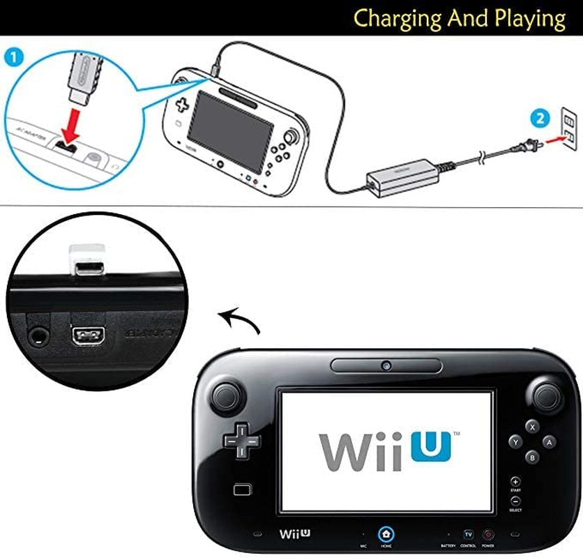 AC Power Charger Cable / Charging Lead for Nintendo Wii U Gamepad Controller AU Plug image number 2