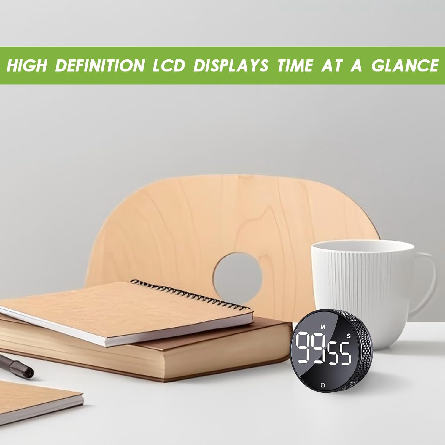 Digital Kitchen Timer Australia with Large LED Display - Magnetic Countdown Timer for Cooking, Baking, Yoga, Gym & Home Use - Easy-To-Use Pomodoro Timer for Kids, Seniors and Productivity Boost image number 3