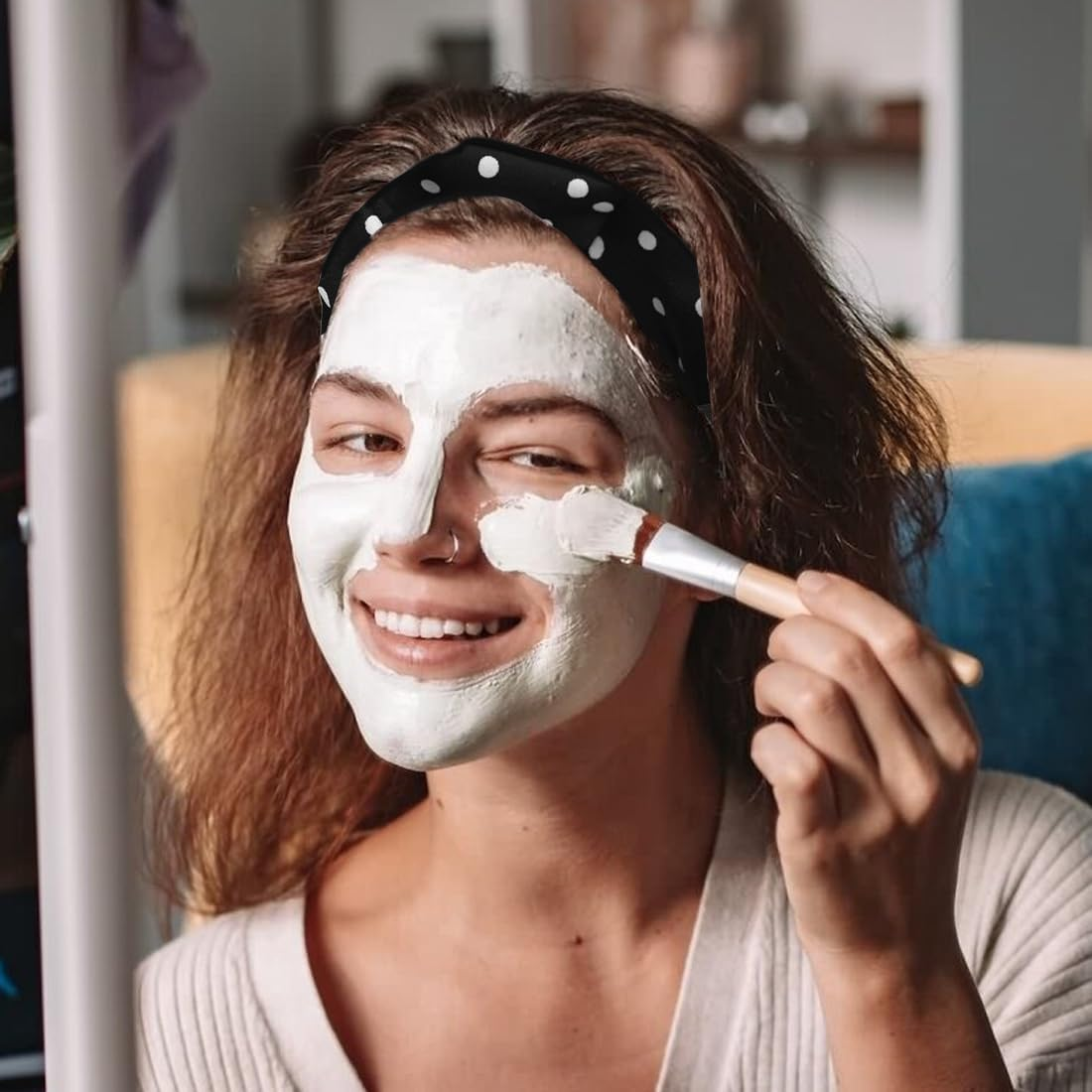 MUNZE Hair Wrap for Women Soft Turban Stretch Jersey Headscarf Breathable Lightweight Turban Plain Hair Bands Accessories Wire Hair Band Women