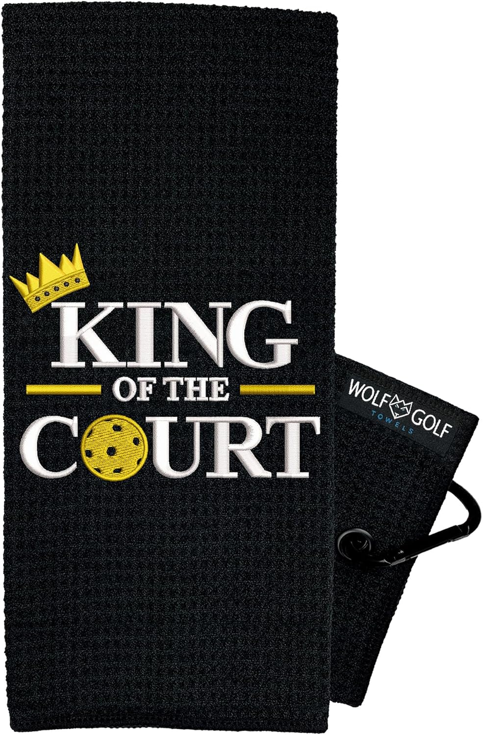 Wolf Golf Towels Queen of the Court Pickleball Towel - Pickleball Gift - Embroidered Funny Pickleball Towel Retirement Gift