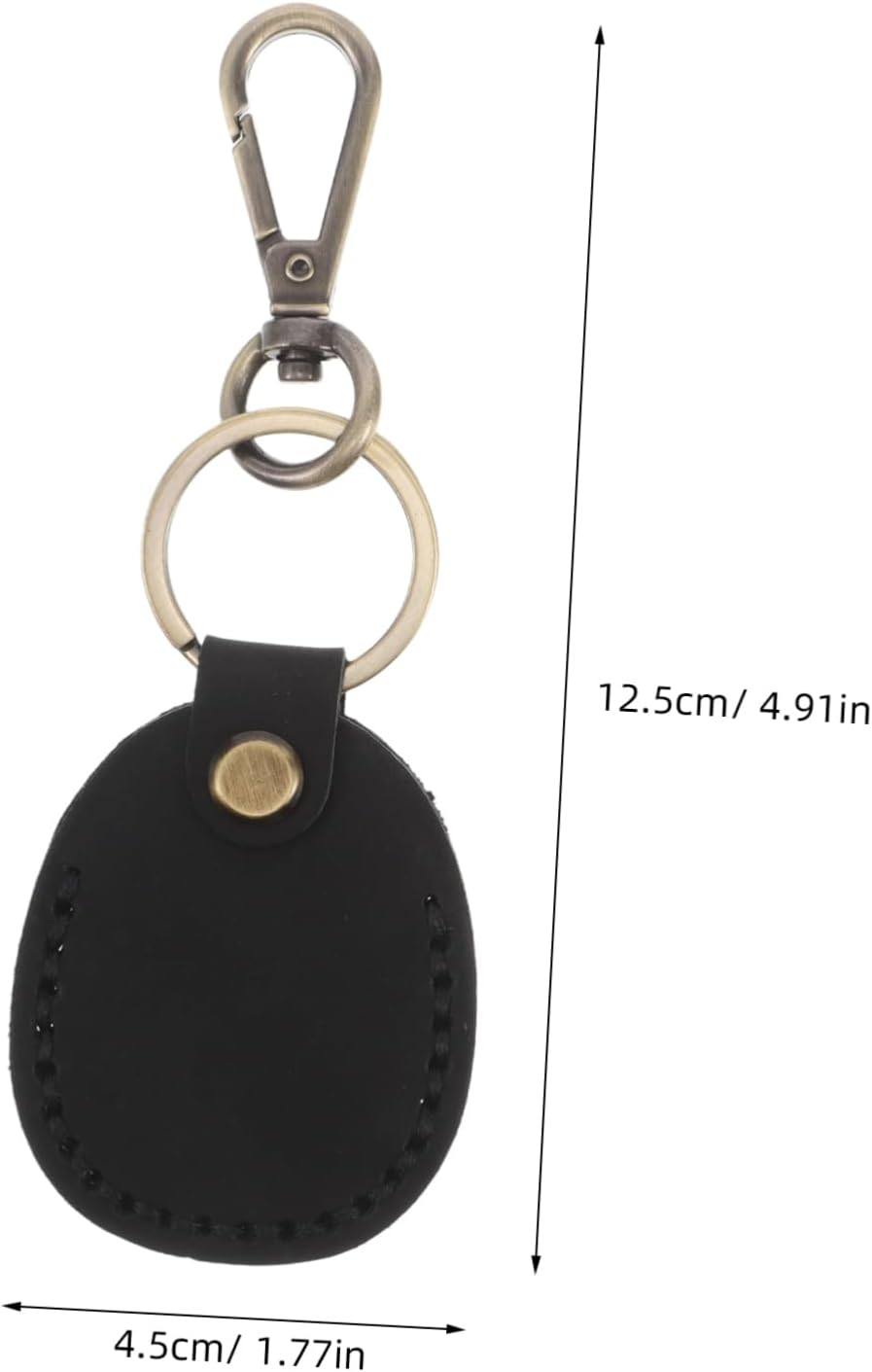 TINEASUR Vintage Handmade Pu Leather Access Card Holder Key Fob Case Set 3Pcs Retro Mini Smart Card Wallets with Keyring for Women Daily Use image number 5