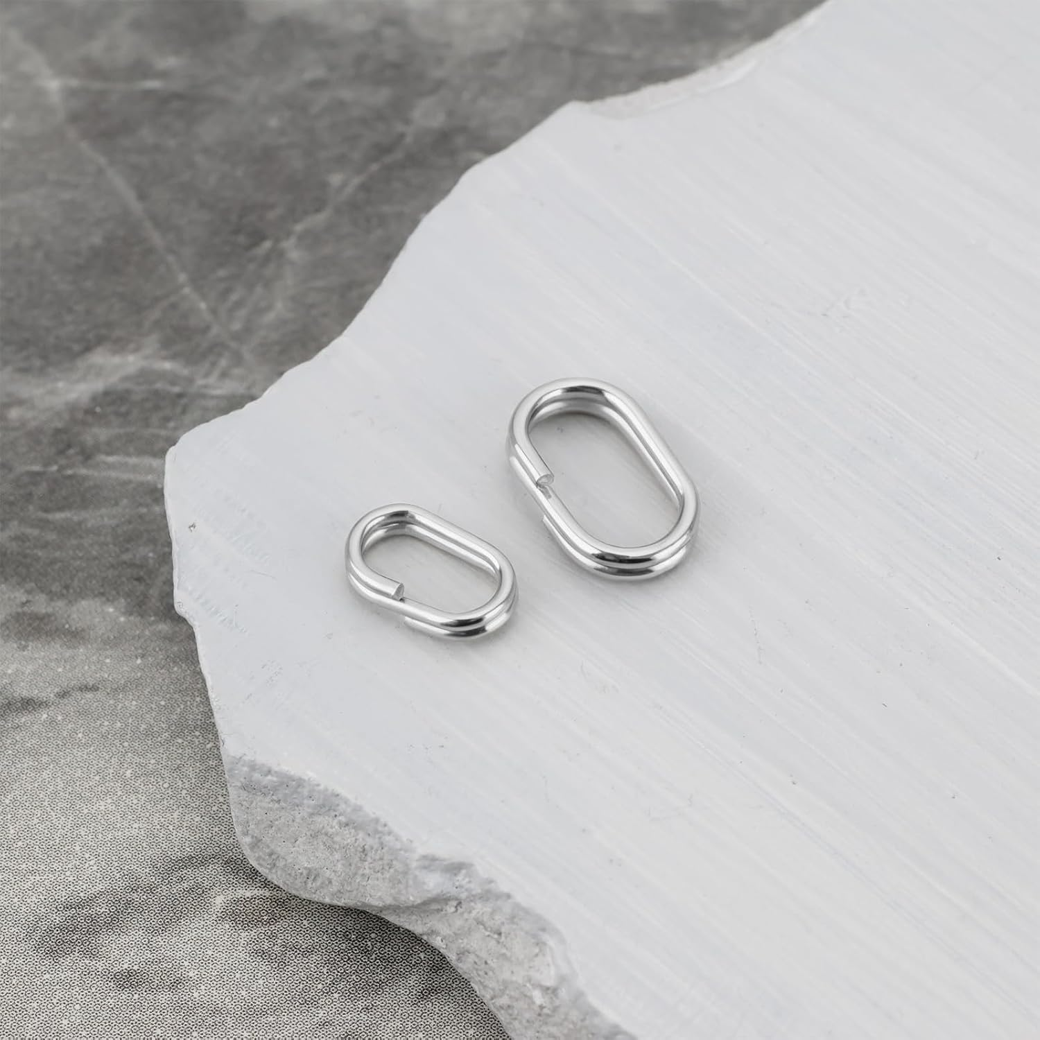 Create Idea 150PCS Oval Stainless Steel Split Rings Fishing Tackle Connection Ring 5 Sizes for Sea or Coarse Fishing Surfcasting Rigs Connector image number 6