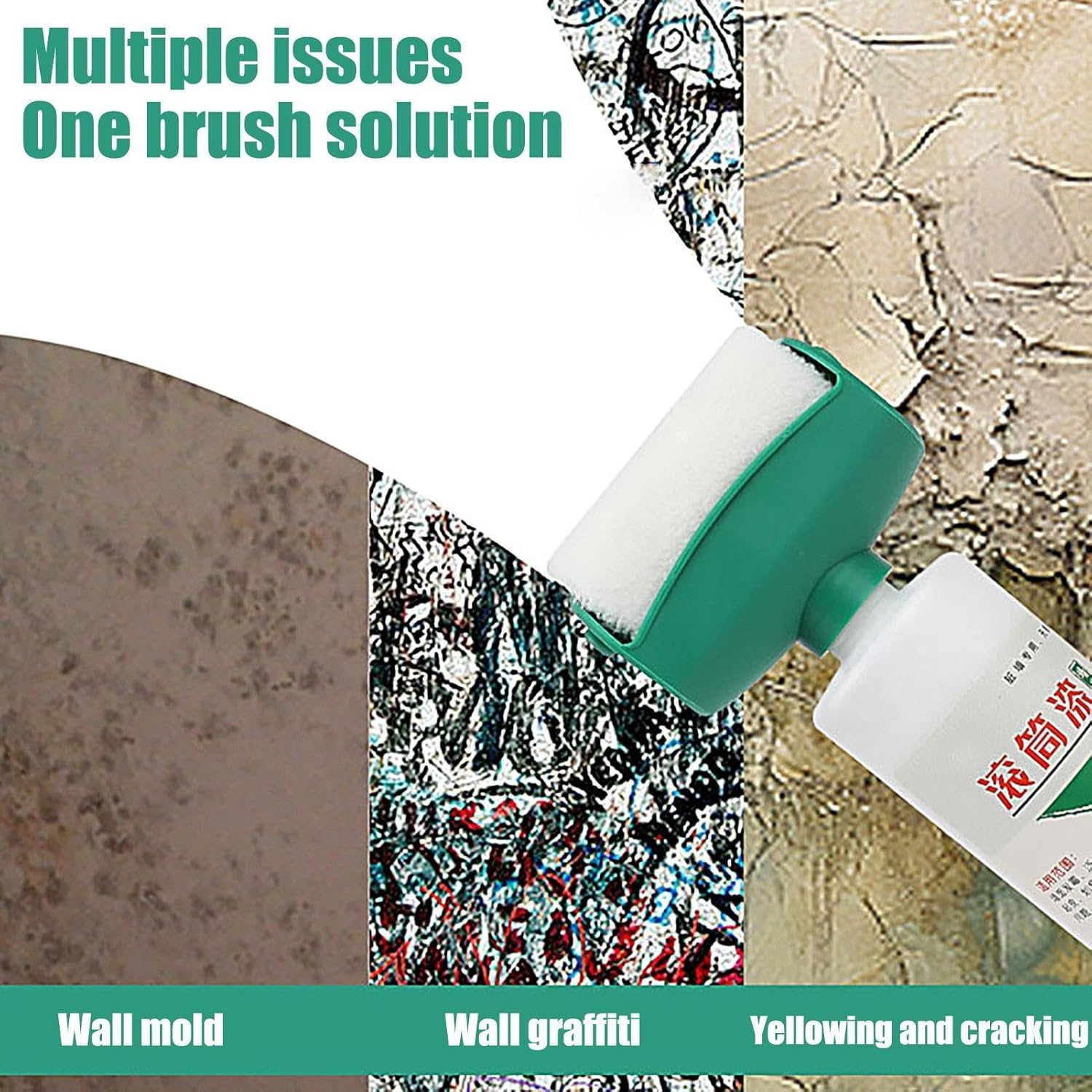 Wall Repair Paste Roller - Strong Coverage White Paint Roller, Wall Repair Roller Paint, White Paint for Walls, Multi-Purpose Home Remodeling Solution for Wall Repair, Wall Repair image number 4