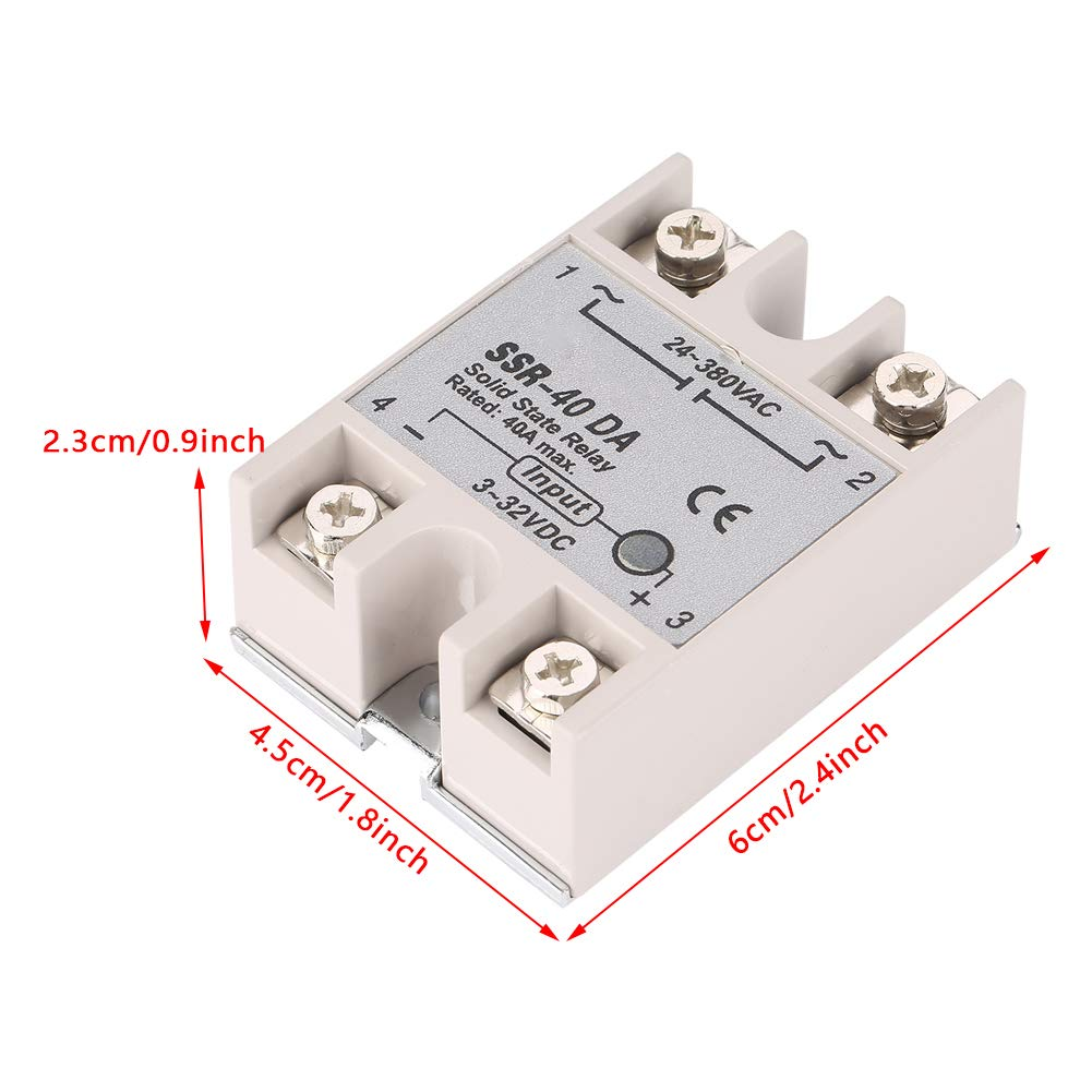 Single Phase DC AC Solid State Relay 40DA 40A Input 3-32V Output 24-380V High Speed Anti-Vibration Long Life Compact Ideal for Automated Control CNC Machine Tools image number 3