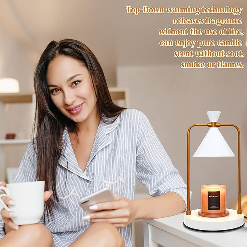 Electric Candle Warmer Lamps with 2 Bulbs - Adjustable Brightness and Timer Function, Aromatic Candle Holders for Vintage Bedroom Decor，Mum Mothers Day Gifts image number 5