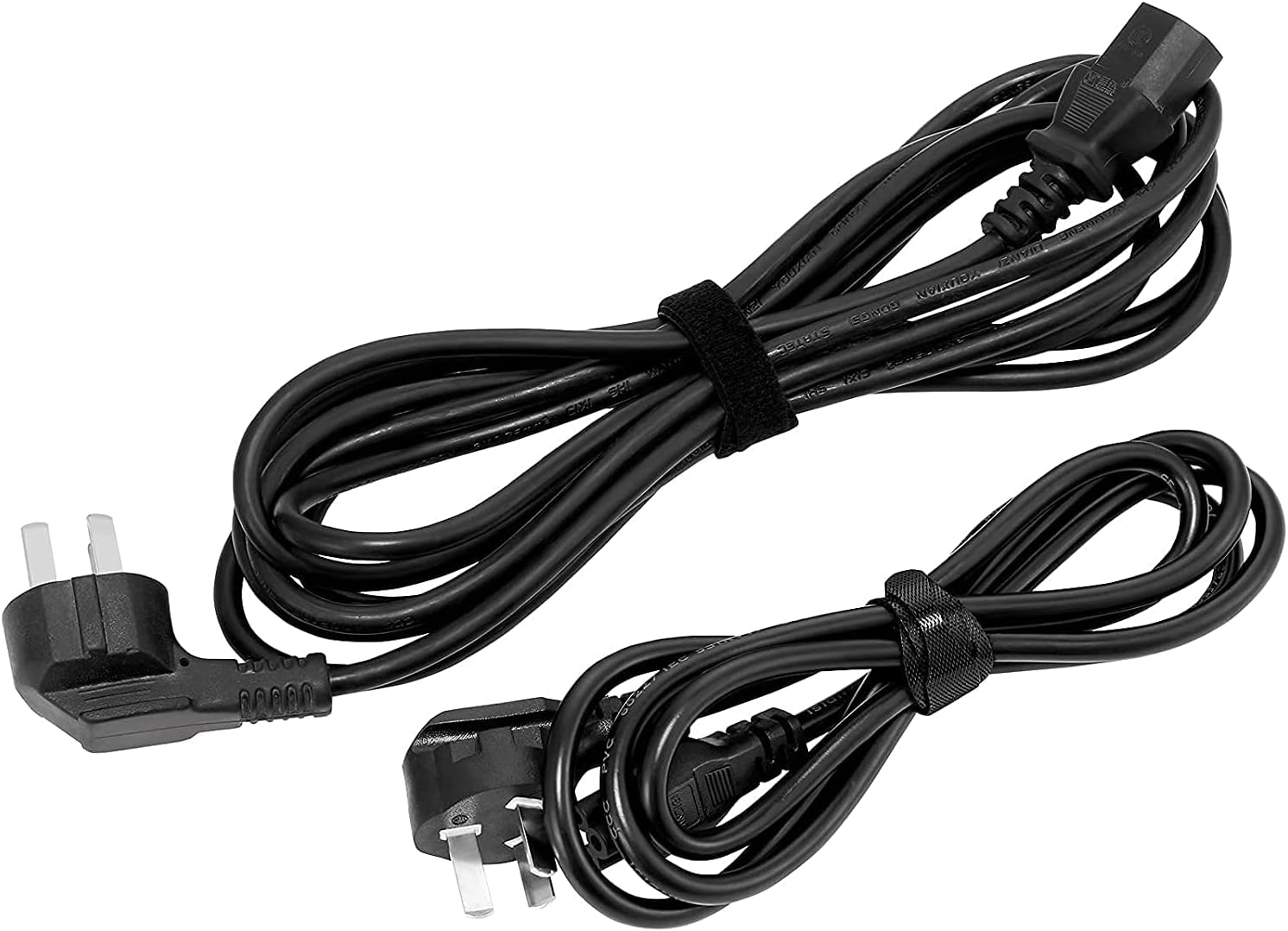 50PCS Reusable Cable Ties Cable Straps,Trilancer 20Cmx1.2Cm Thin Wire Cord Organization Ties with Hook and Loop for Home, Office and Data Centers(Black) image number 2