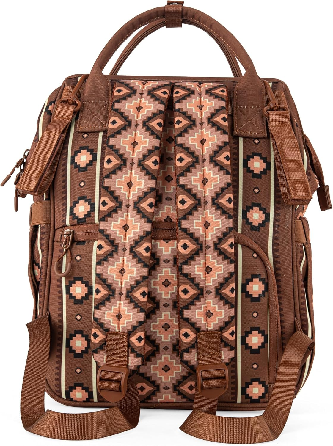 Montana West Wrangler Baby Bag Multifunction Nappy Backpack Purse Baby Travel Essentials - Camel image number 6