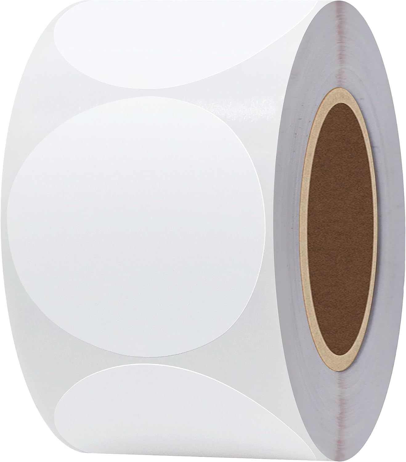 Hybsk 2 Inch round Thermal Labels 750 Pcs Circle Thermal Stickers Self-Adhesive Waterproof Dot Stickers for Barcodes,Name Tag & Warehouses Compatible with MUNBYN Rollo Phomemo Etc Printers (White)