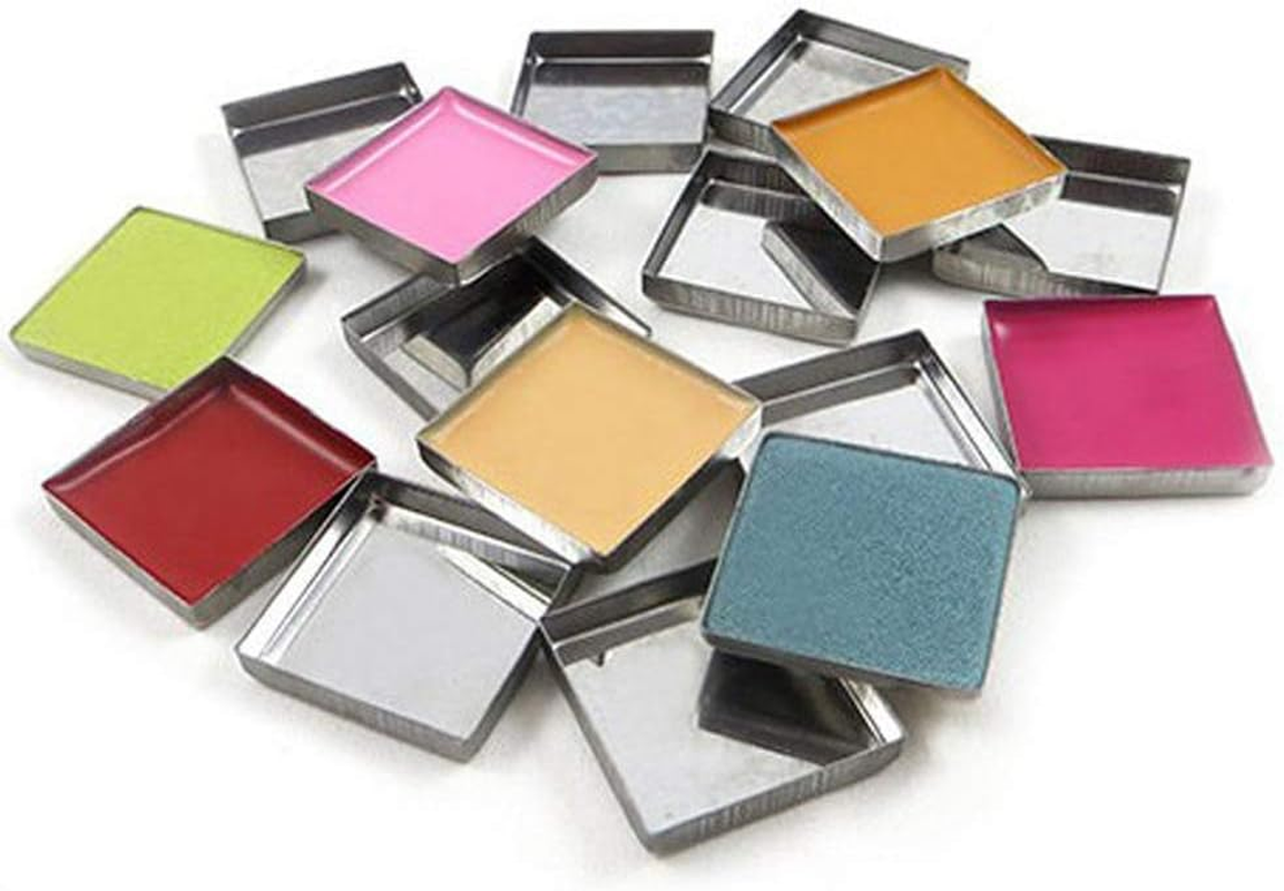 20 Pieces Empty 26 Mm Square Metal Pans Cosmetic Eyeshadow Blush Lipstick Organizer for Magnetic Makeup Palette (Height 5 Mm) image number 3