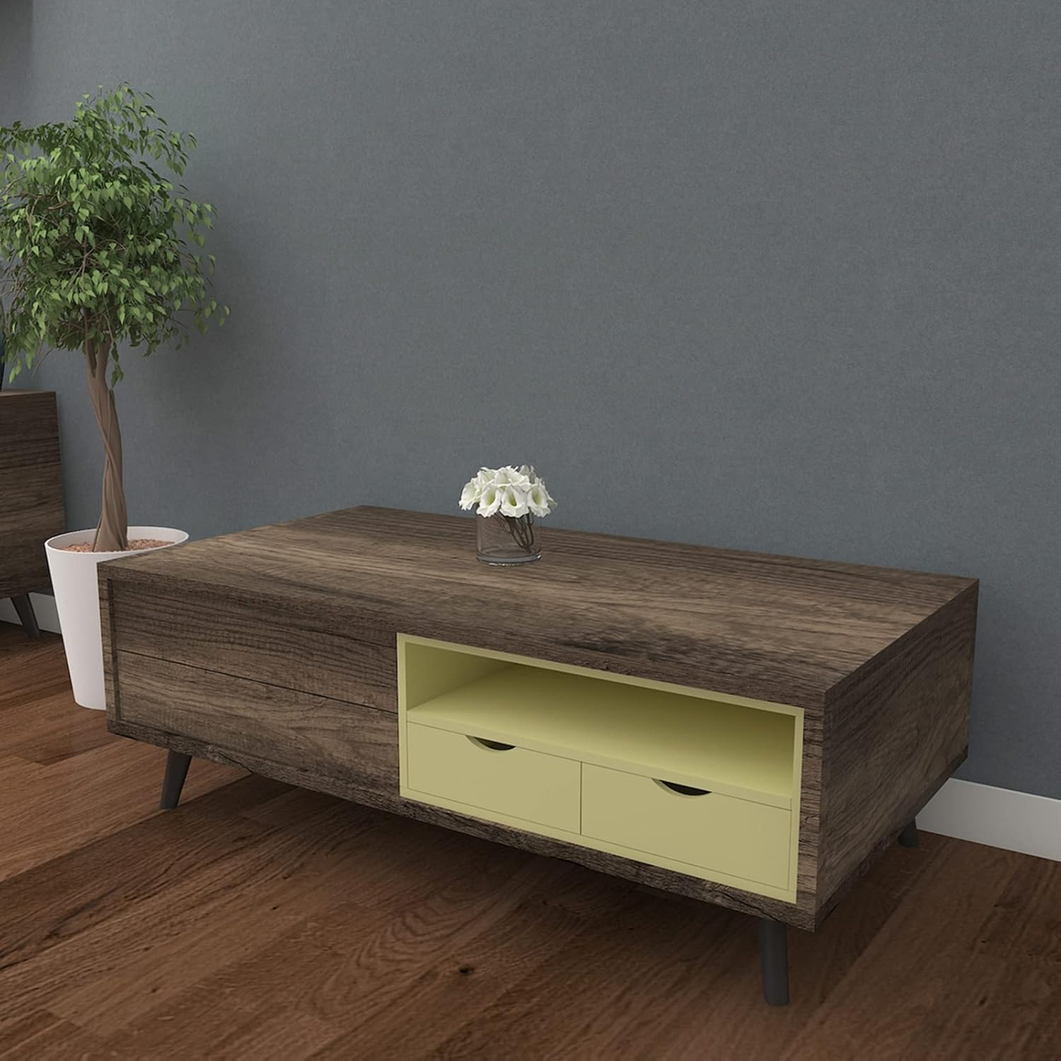 TOTIO Dark Grey Vintage Wood Grain Wallpaper, 60 Cm X 5 M, Self-Adhesive, Waterproof, Removable image number 5