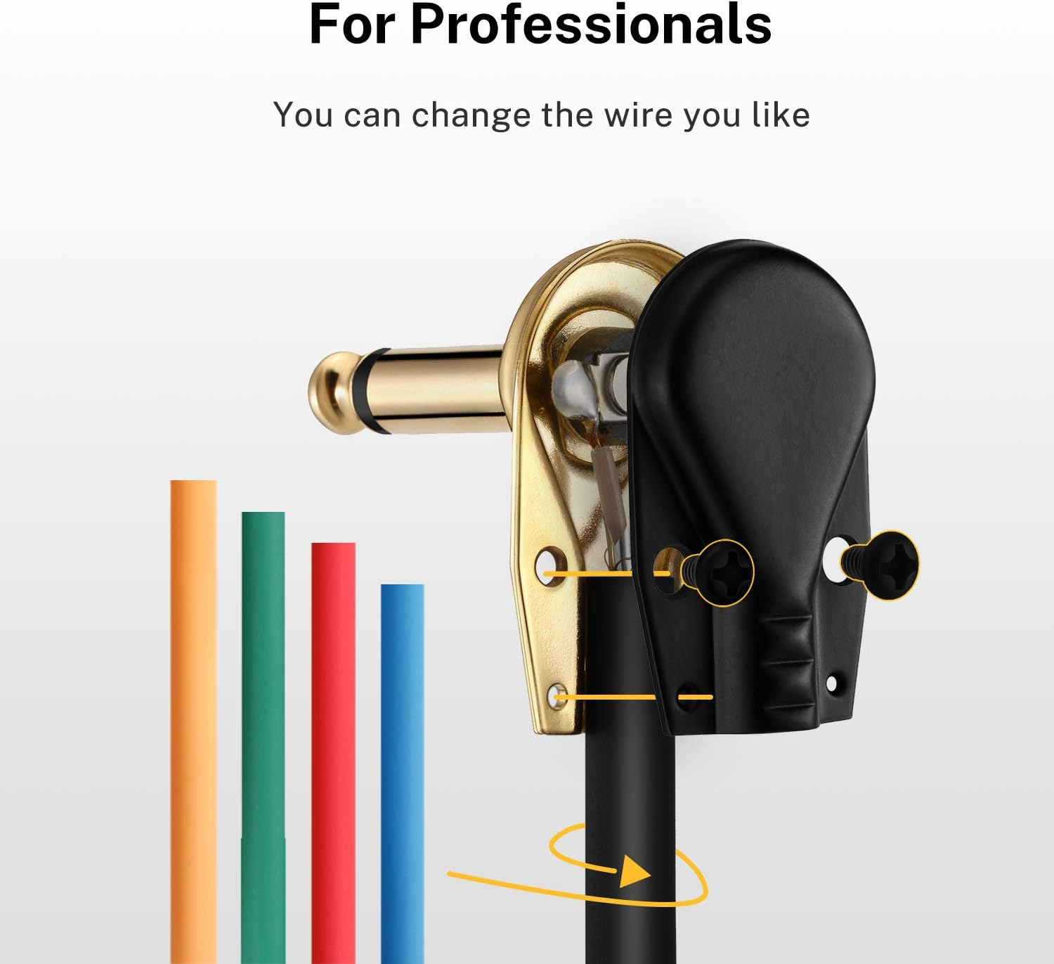 Donner Guitar Patch Cables Right Angle, 6 Inch Effect Pedal Cords 1/4 Instrument Cables for Guitar Bass Effects Pedals 6 Pack