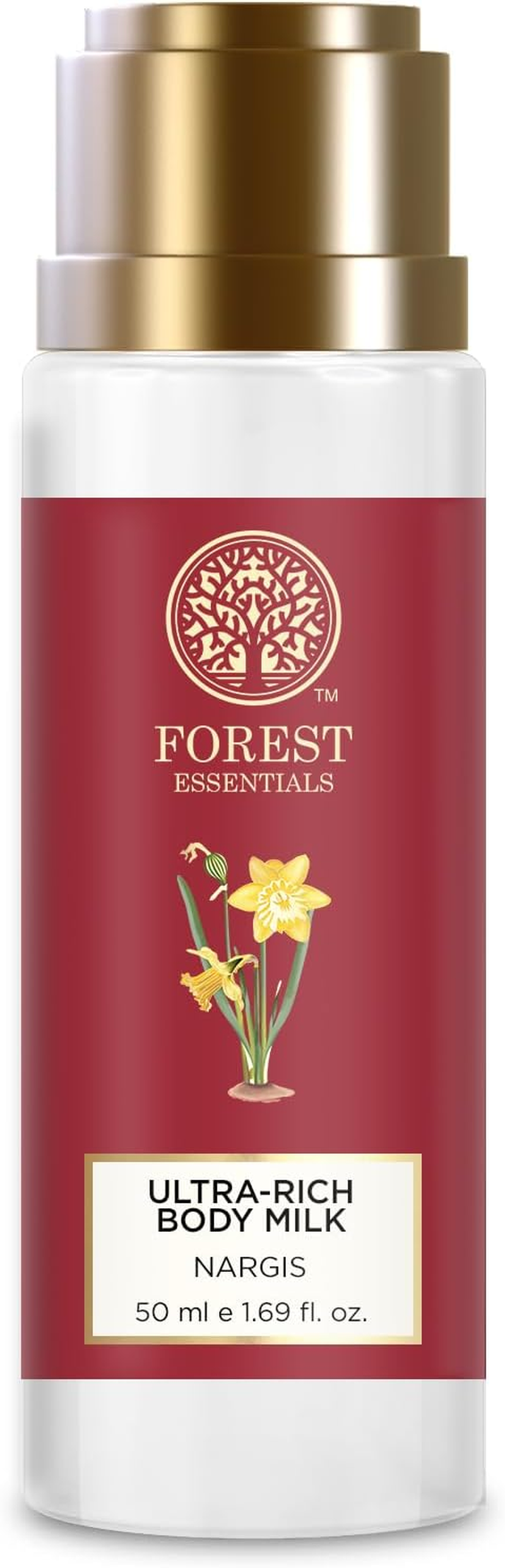 Forest Essentials Travel Size Ultra-Rich Body Milk Nargis 50Ml (Body Lotion)