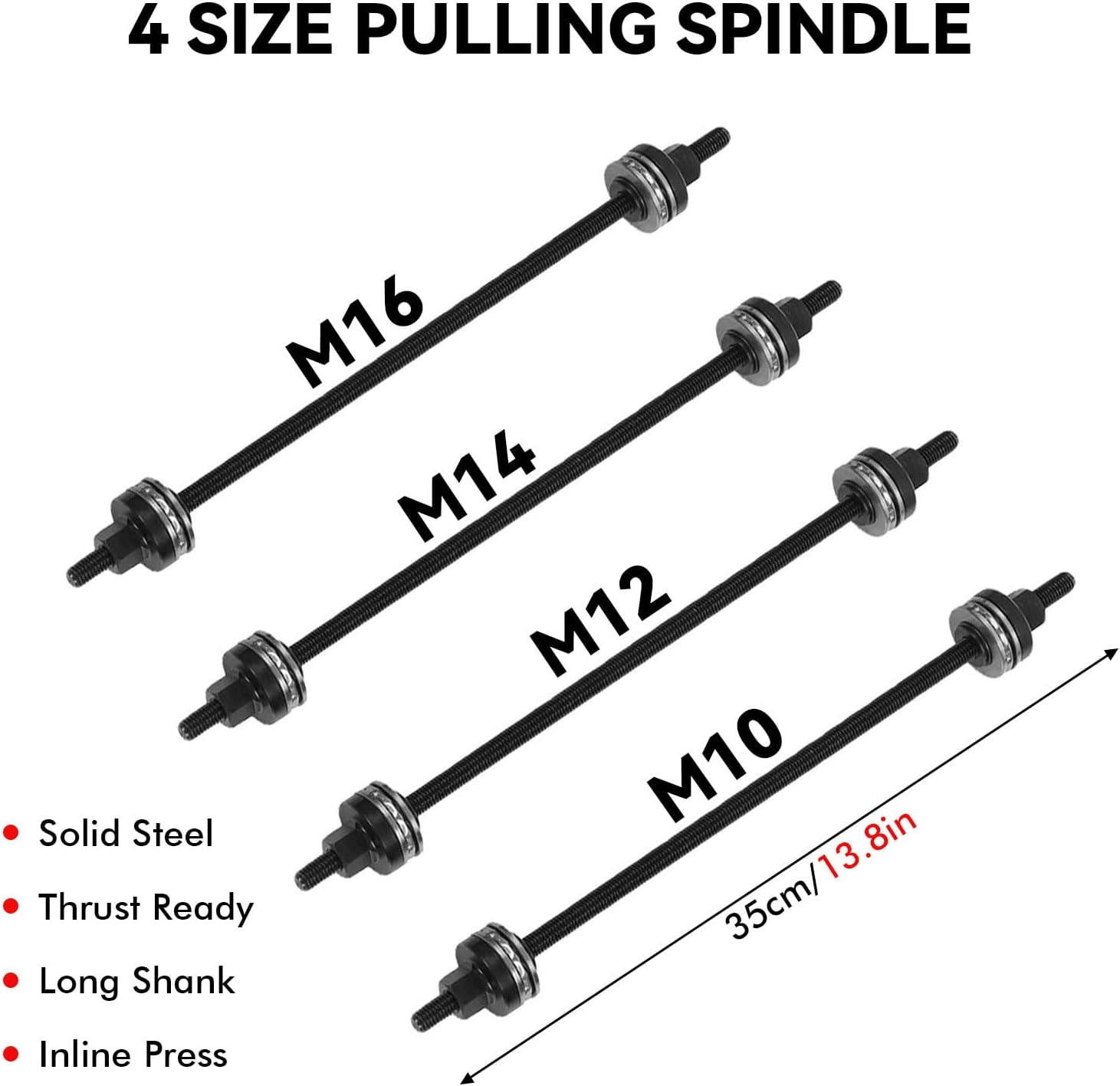 36Pcs Bushing Bearing and Seal Removal Tool Set, Universal Press & Pull Sleeve Installation Tool with Spindles and Step Discs, Automotive Suspension Bushing Extractor Kits for Silent Rubber Bearings image number 2