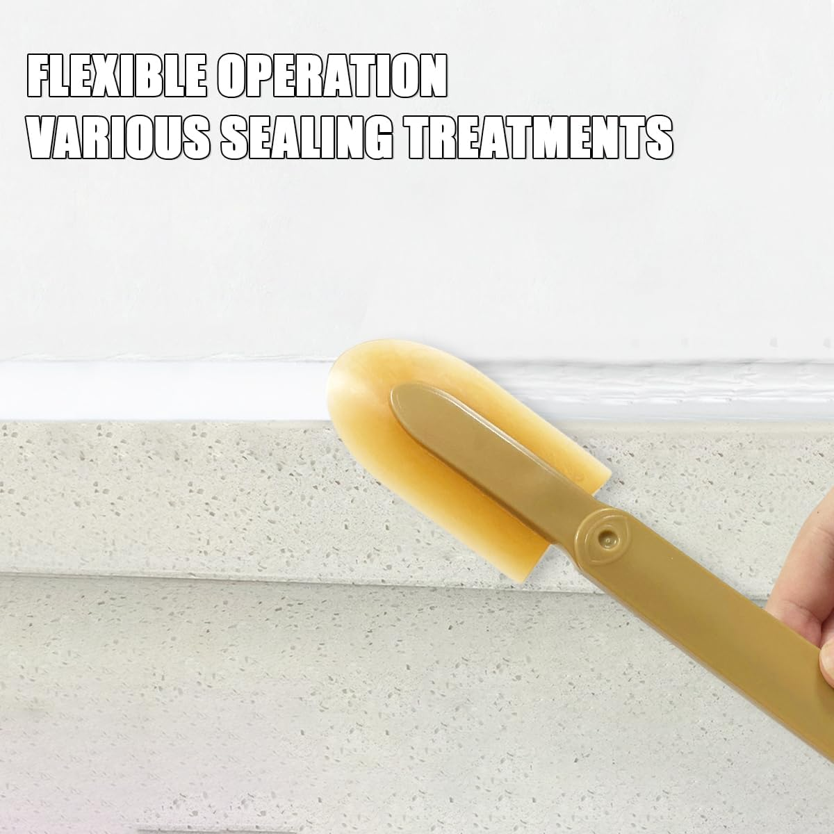 NILLOS Caulk Finishing Tool, 4 PCS Grout Sealant Caulking Smoothing Tool for Kitchen, Bathroom, Window (Multiple Shapes) image number 5