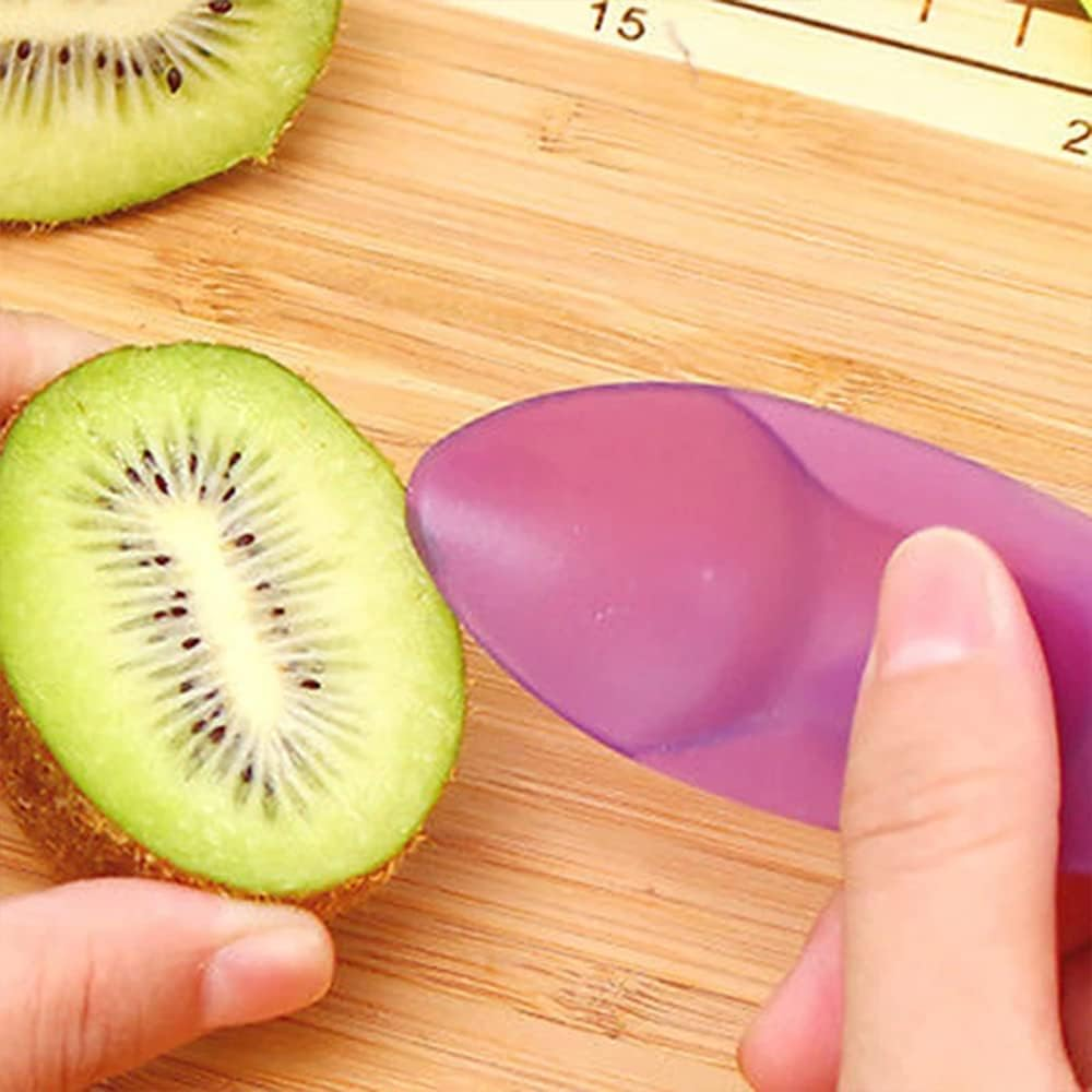 5X Fruit Gadget Kiwi Melon Dig Spoon Scoop Plastic Fruit Knife Slicer Peeler Cutter image number 2