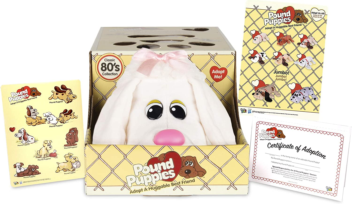 Pound Puppies Classic Stuffed Animal Plush Toy - Great Girls & Boys - 17" - White Poodle (Amazon Exclusive) image number 6