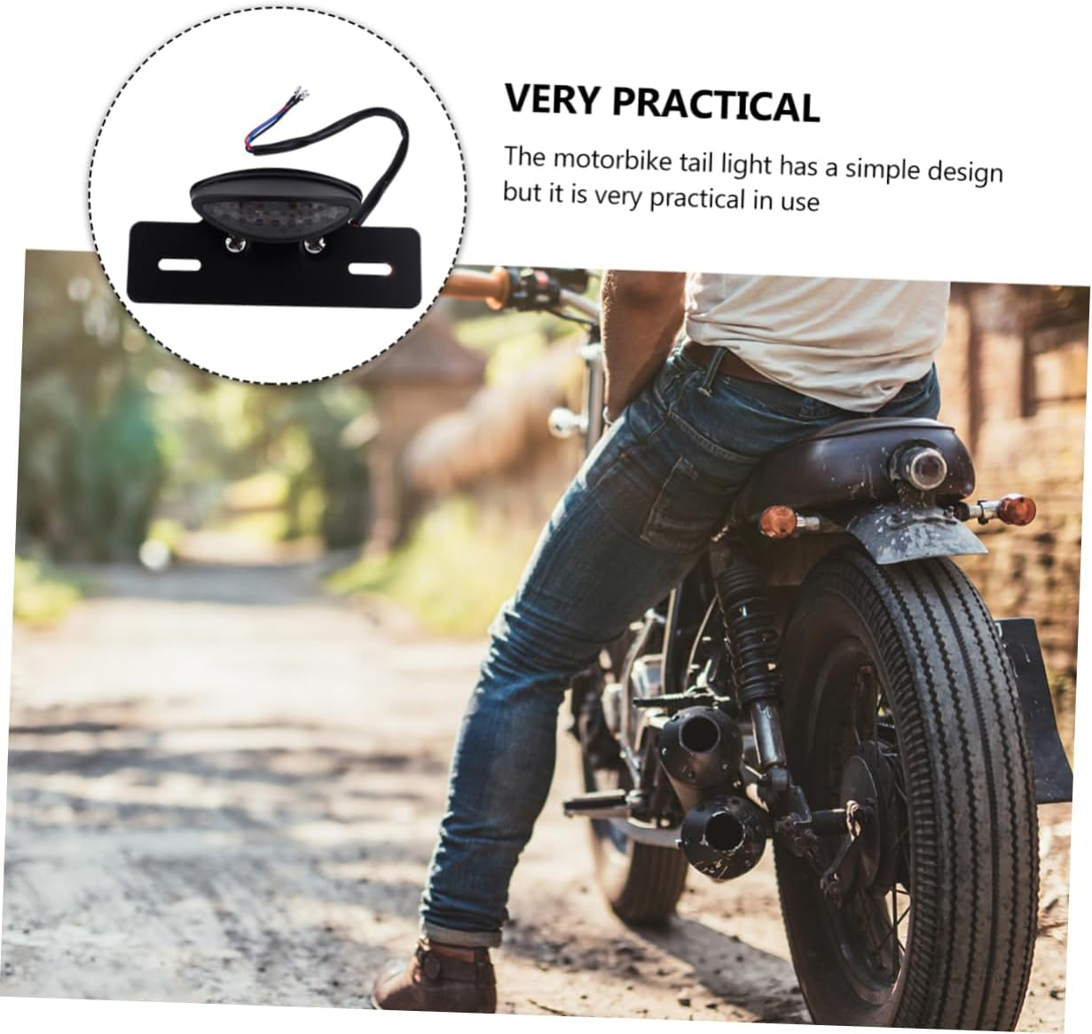 Motorcycle Tail Light for Motorbike Led Brake Light Tail Lamp for Motorcycle Fit Taillight for Bike