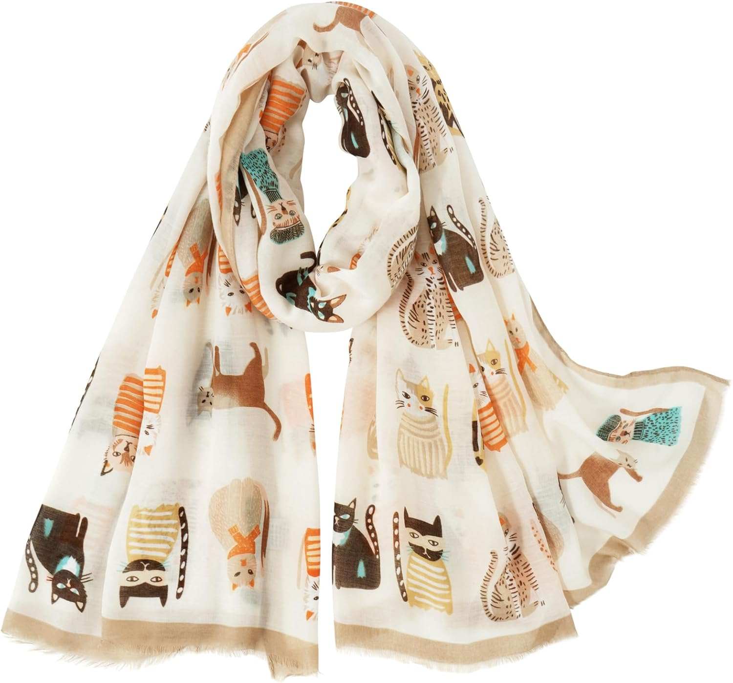 Herebuy Cool Animal Print Scarf Fashionable Women Scarves for Winter