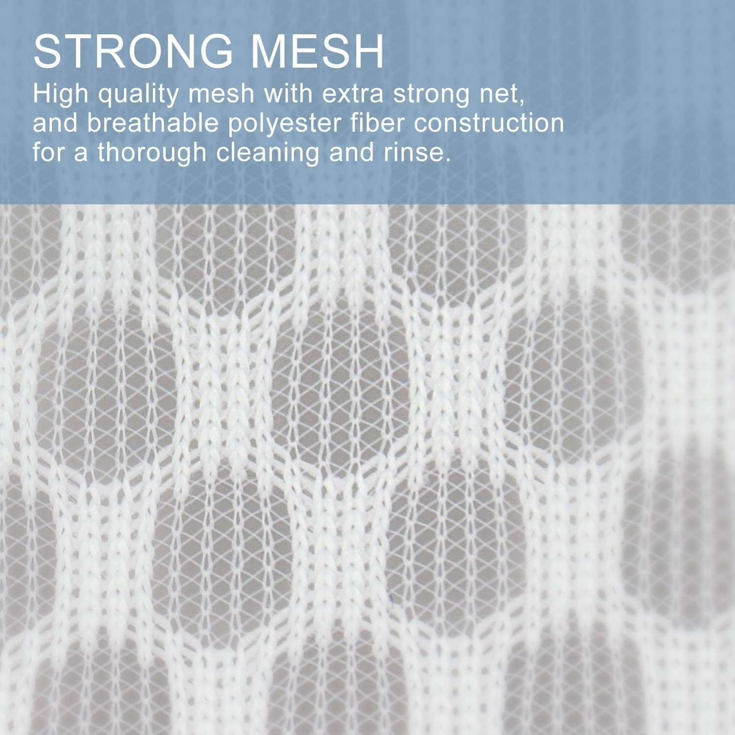 Aieve 3 PCS Honeycomb Mesh Laundry Bags, 16 X 20 Inch Durable Washing Bag for Smalls, Clothing, Footgear, Travel Storage Organize Bag (3 Large) image number 5