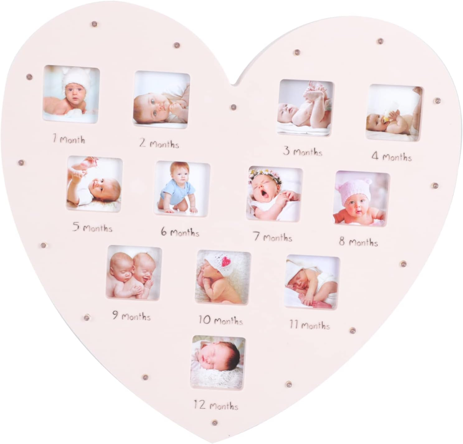Growth Record Photo Frame Shape Picture Frame for First Year Boy Girl Gifts Birthday image number 2