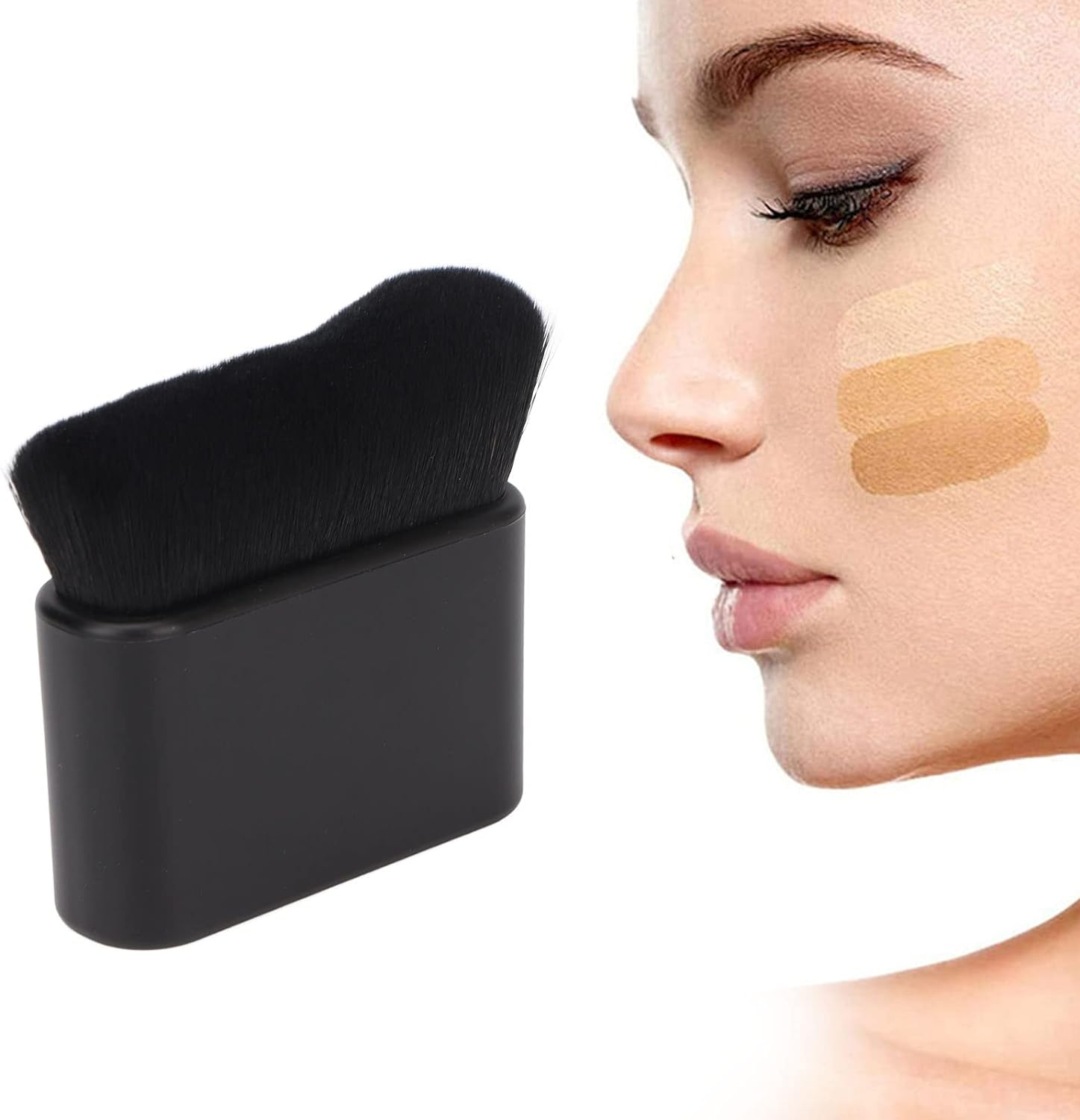 Self Tanner Brush, Large Flat Tanning Brush for Self Tanner Face Body Makeup, Sunless Tanner Makeup Brushes, Soft Body Makeup Brush for Bronzers Blend image number 4