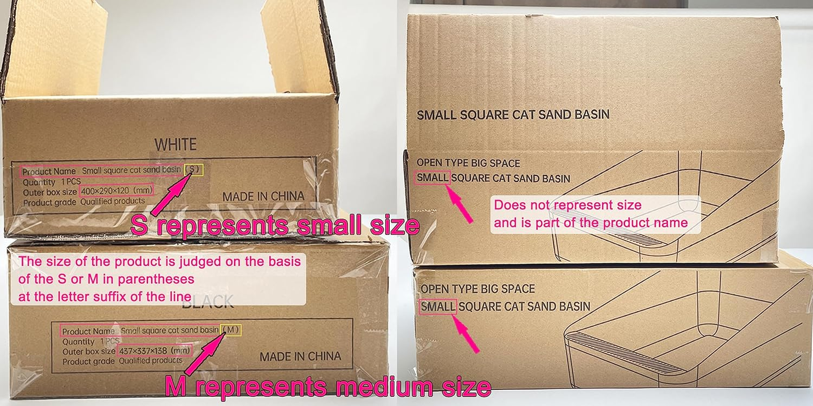 Sfozstra Open Top Litter Box: Black Medium Size with High Sides & anti Leak Design, Easy Clean Litter Pan for Home Cats image number 3