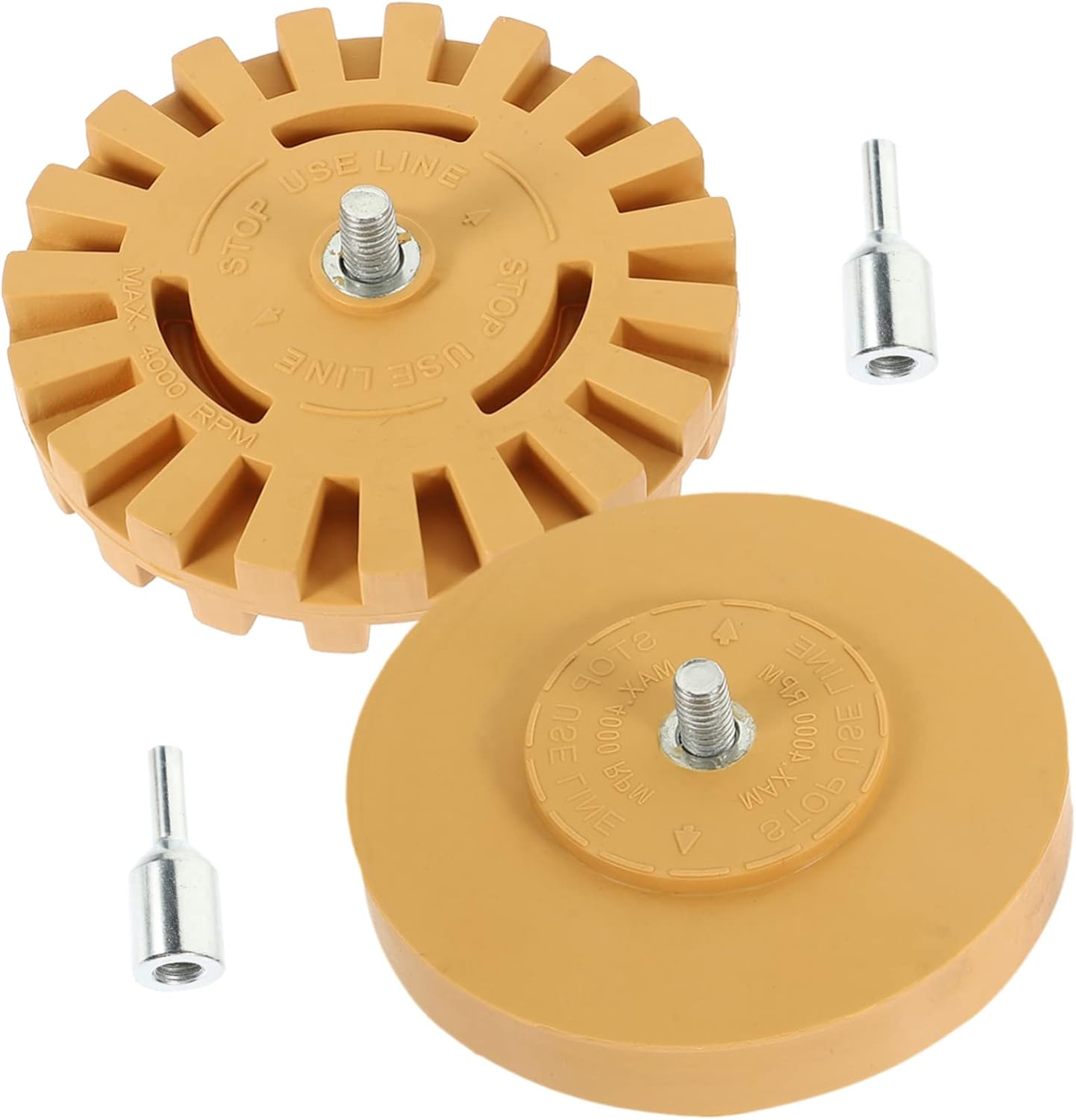 WATIIFUFU Eraser Wheel Decal Remover 2Pcs 100Mm 20Mm Rubber Sticker Remover Tool for Drill Car Adhesive Removal Automotive Detailing Supplies image number 2