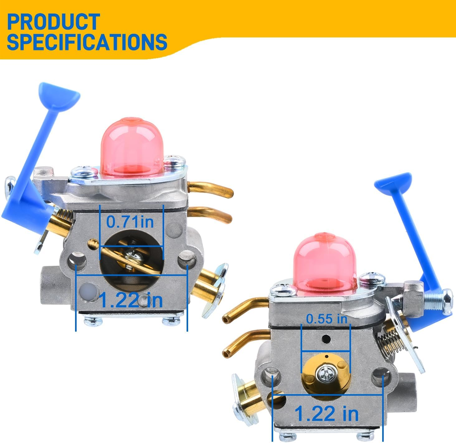 Fitbest Carburetor Kit for Husqvarna 128C 128L 128LD 128R 128RJ 128CD 128LDX Trimmer 545081848 C1Q-W40A Carb