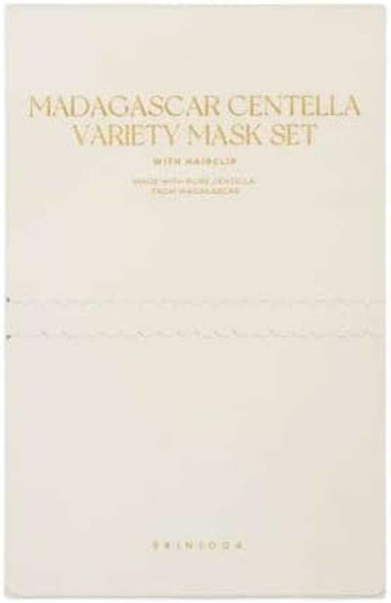 SKIN1004 Madagascar Centella Variety Mask Set | 6 Mask + Hair Clip