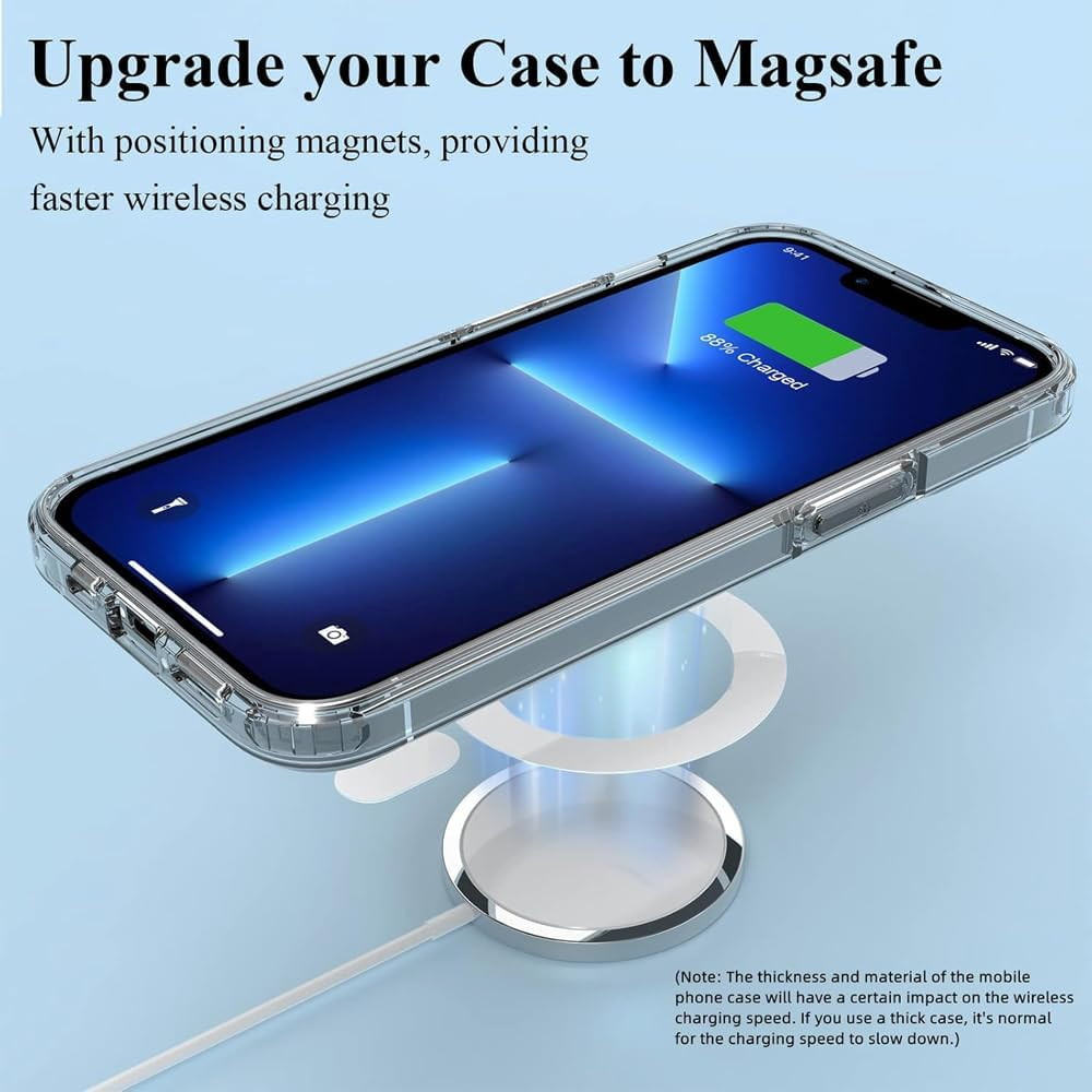 Enstphjoy Universal Magnetic Adapter Ring 2 Pack, Compatible with Magsafe Accessories, Iphone 16/15/14/13/12/11 (Mini, Pro, Max), Samsung Galaxy S22/S21 FE Ultra (White+Pink) - Arc Pink image number 5