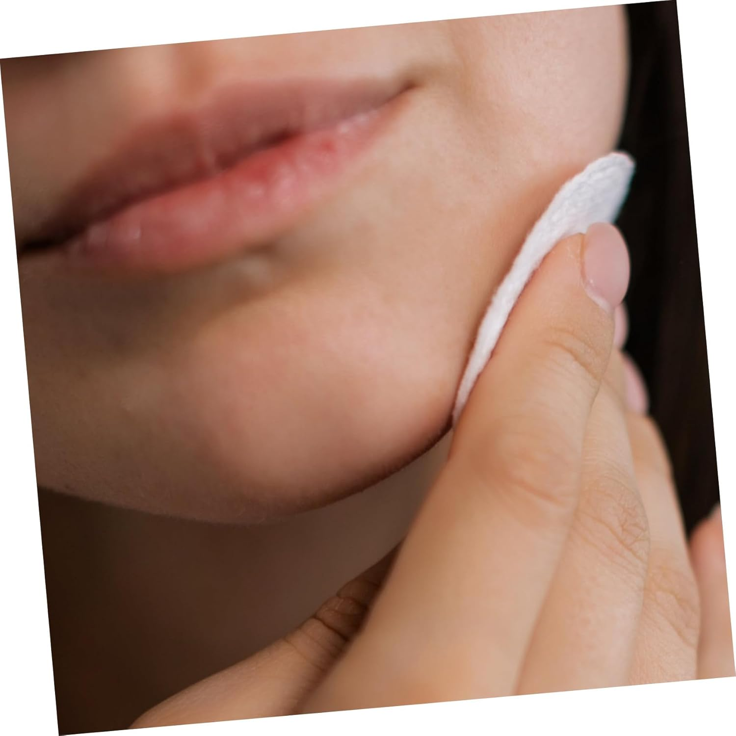 600Pcs Semicircular Makeup Remover Pads Thick Face Pads for Makeup Cleaning for Face Cleaner Travel Use image number 5