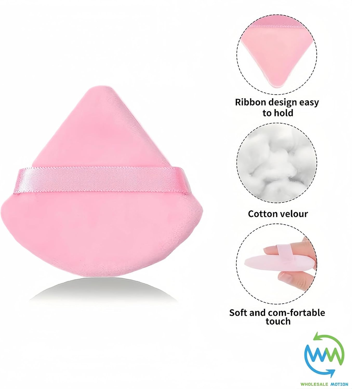 Longfng Makeup Sponge Set 27 PCS, Washable Reusable Beauty Sponge Blender for Loose Powder and Powders Foundation with Beauty Egg, Triangle Powder Puffs, Finger Cushion image number 5