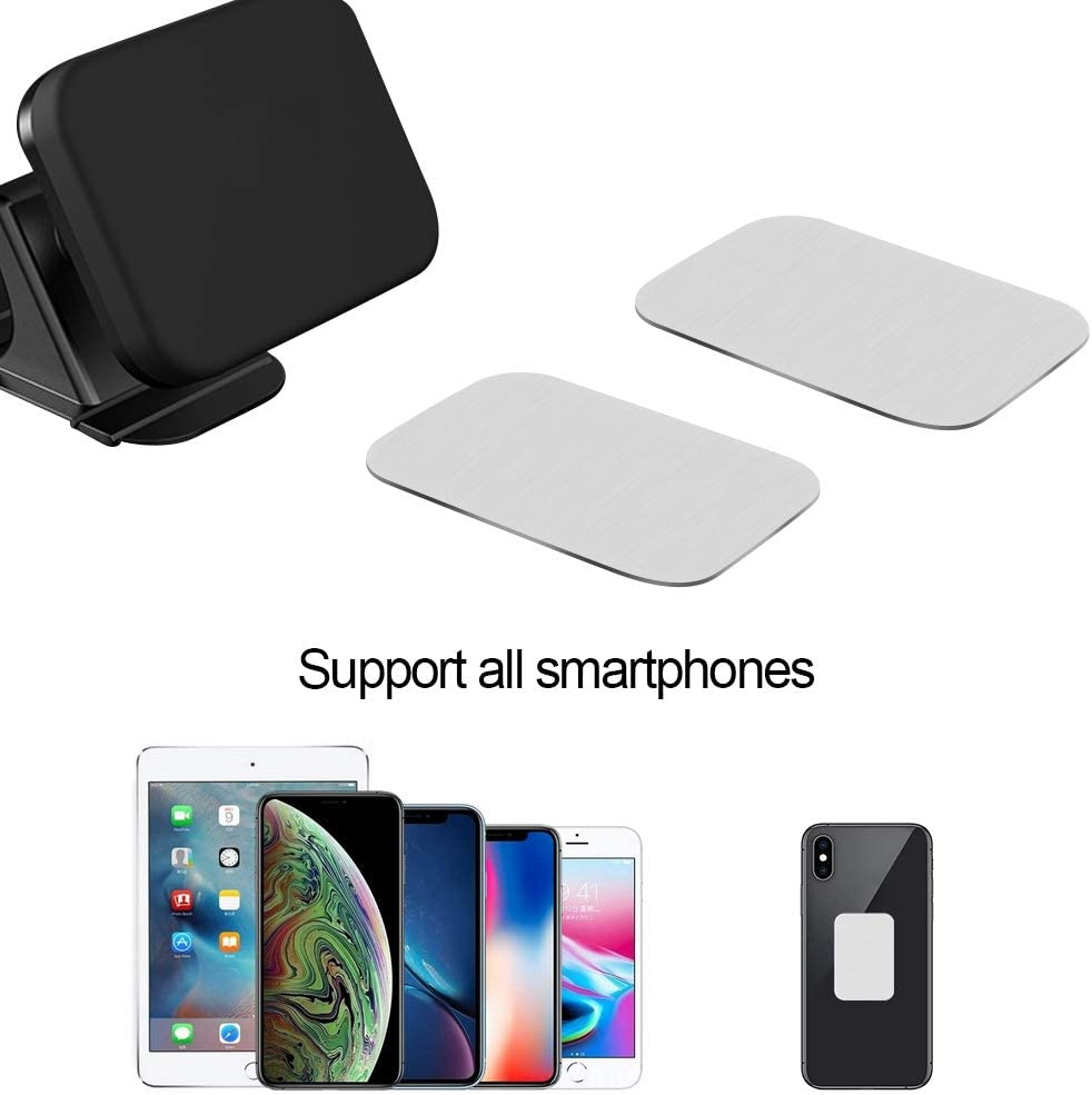 [8 Pack] Magnetic Car Mount Holder Metal Plate,Tiqus 58X40Mm Rectangle Universal Replacement Mount Metal Plate Kit with Adhesive for Magnetic Car Mount Cell Phone Holder Silver image number 2
