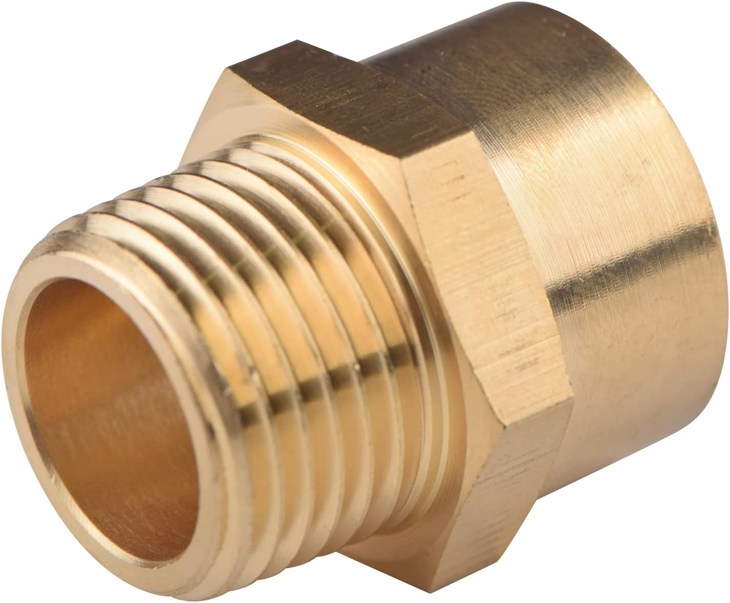 Tsinghwang 4 Pack G 1/2 (BSP) Female Thread to US 1/2 NPT Male Thread Brass Pipe Fitting Adapter,G to NPT Adapter 1/2 Inch Converter Connector image number 6