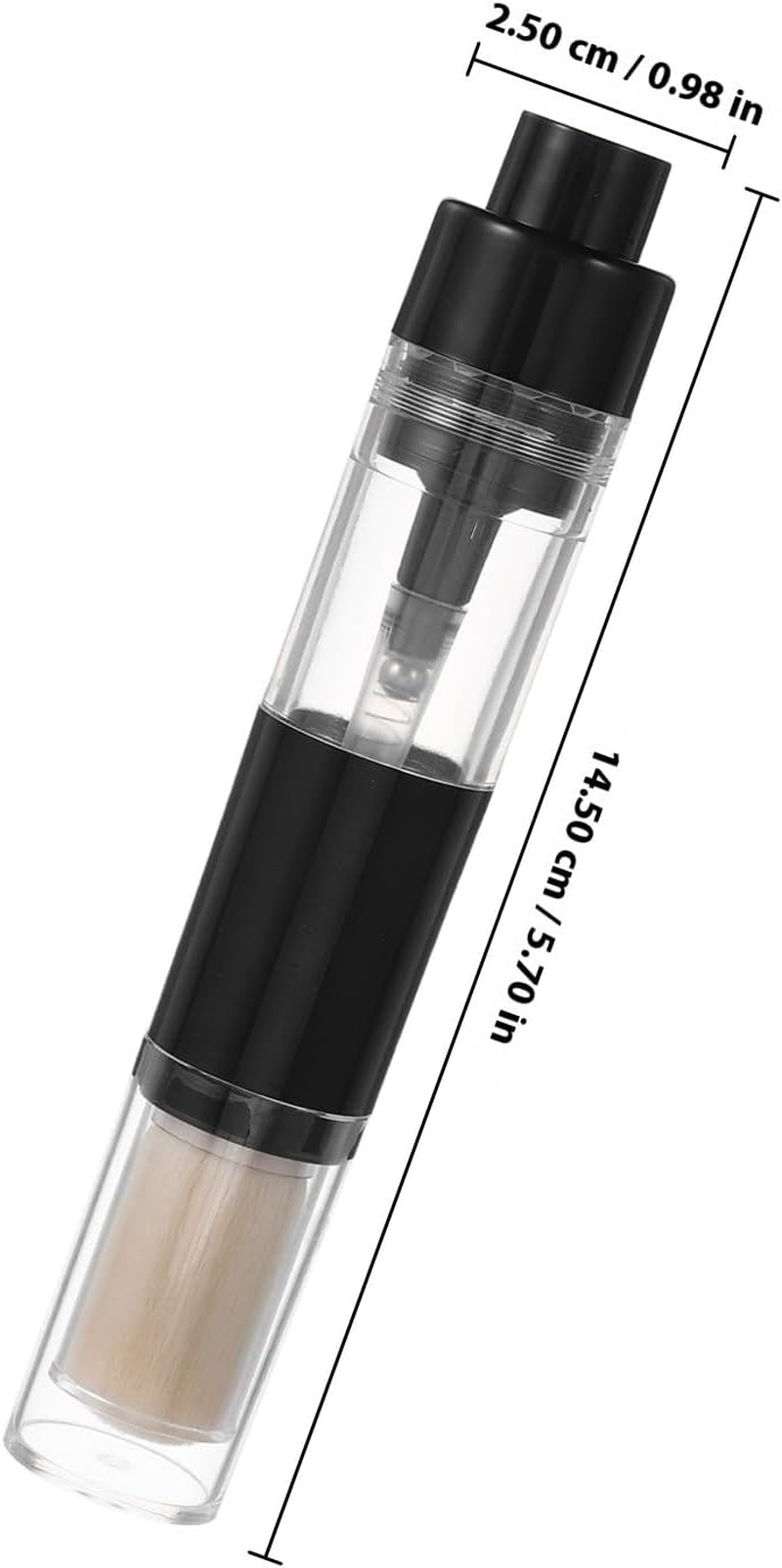 DECHOUS 2Pcs Refillable Pressed Makeup Powder Brush Set with Soft Synthetic Fibers, Portable Loose Powder and Blush Brush for Travel and Daily Makeup Use image number 4