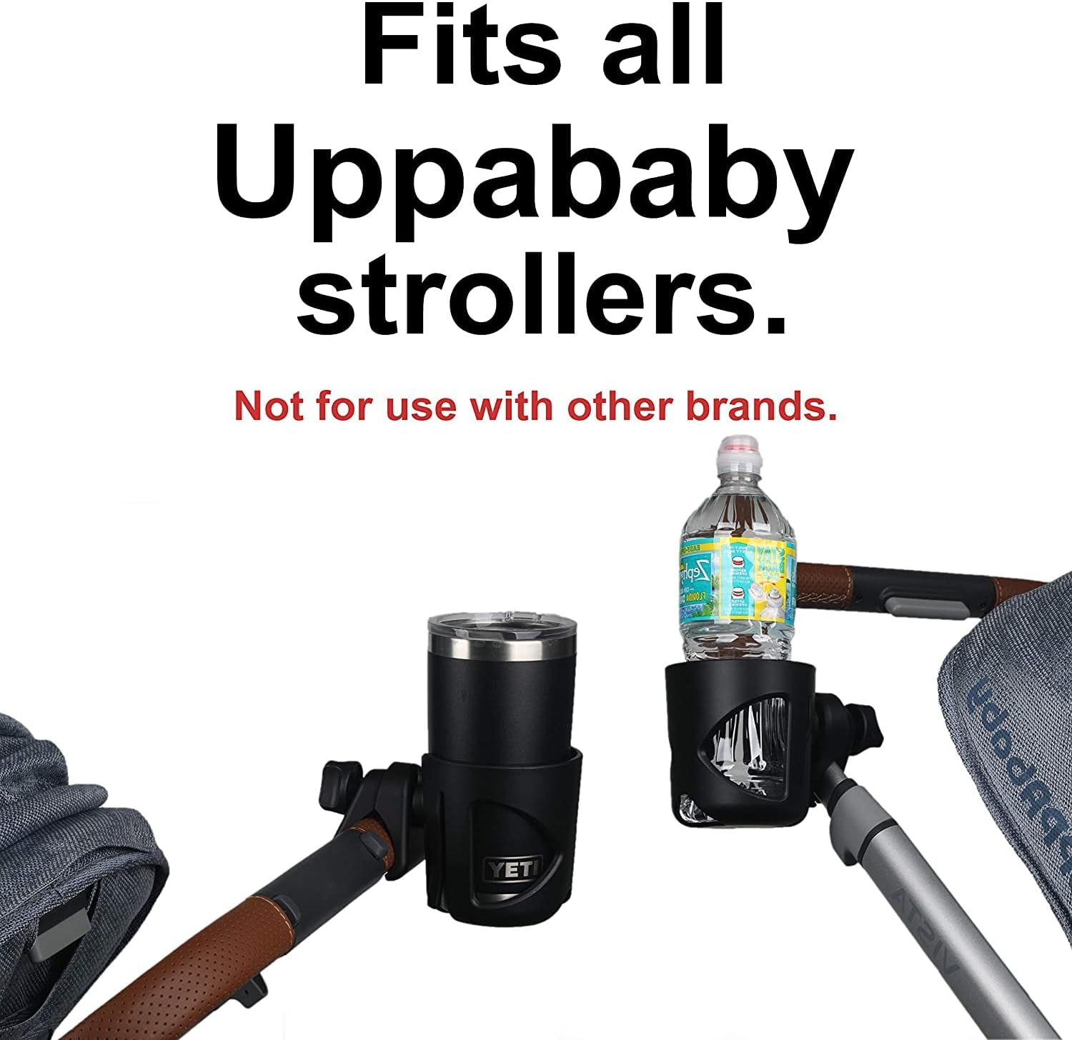 Cup Holder for All Uppababy Strollers - Fits Every Vista, Curz, and Minu Model - Attaches in Seconds - Folds with Stroller - 3.75&rdquo; Diameter Fits Most Cups and Bottles - Uppa Baby Accessories Now image number 4