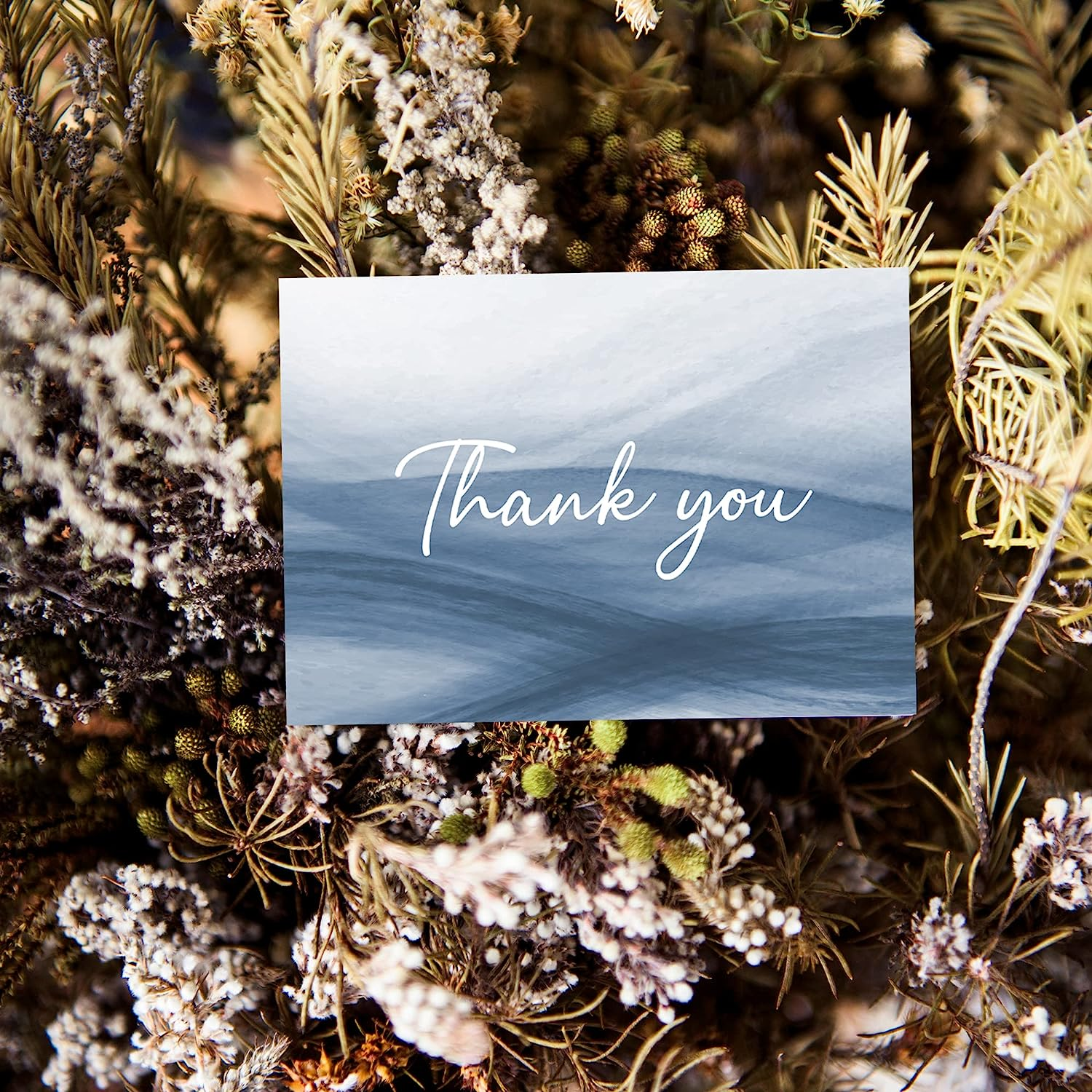 Elegant Blue Thank You Cards - Bulk Set of 96 with Self-Seal Envelopes and 104 Stickers - Perfect for Weddings, Business, Graduation, Baby Shower and More - 8 Unique Designs to Show Your Appreciation image number 3