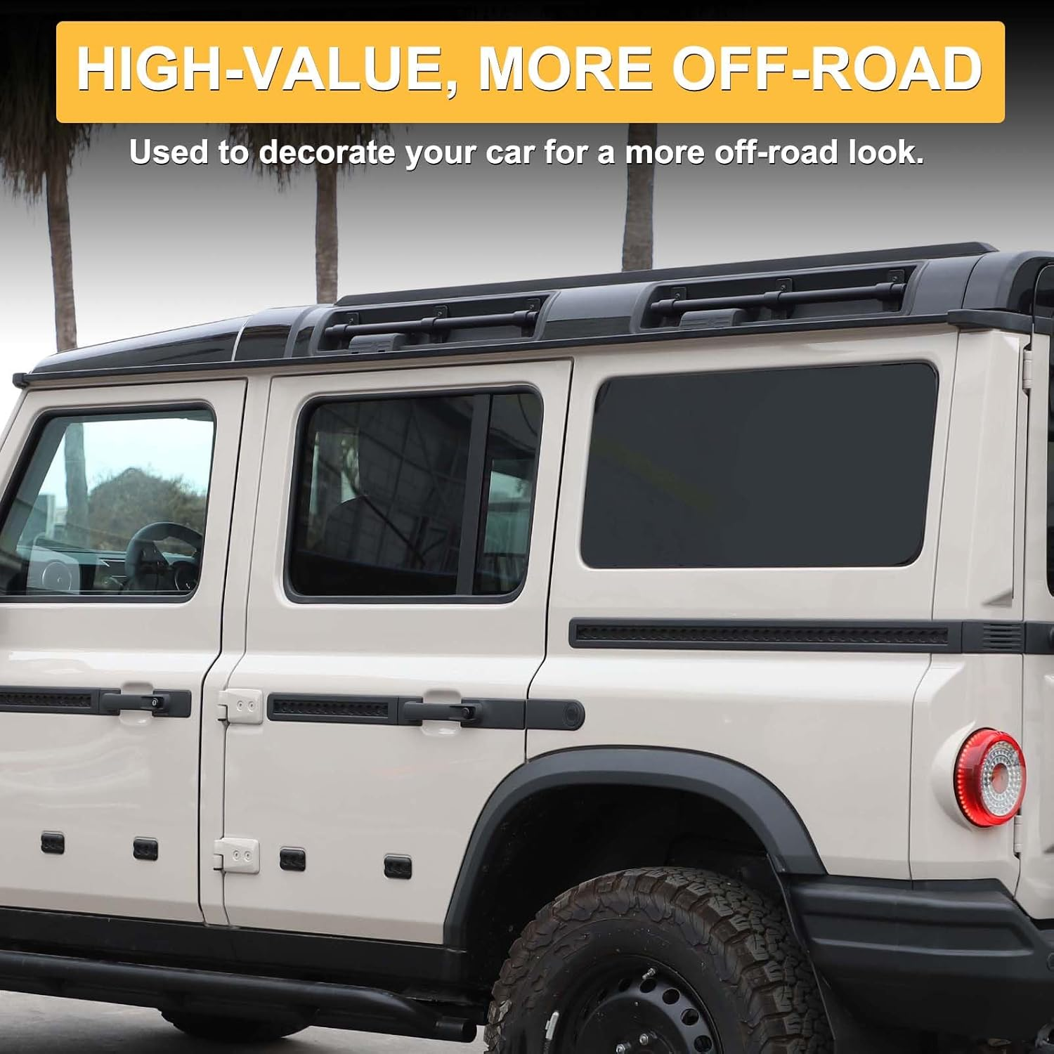 Roof Rack Cross Bars Compatible with INEOS Grenadier 2020-2025 Accessories | Aluminium Alloy Roof Rail Cargo Carrier System | 4PC Set image number 2