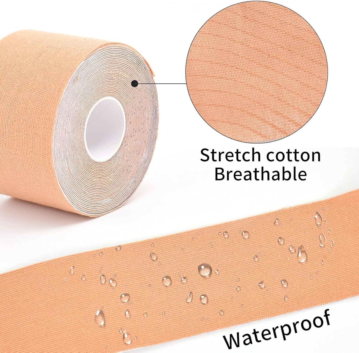 Athletic Sports Tape, Sports Tape Muscle Tape for Pain Relief, Muscle Support(4 Rolls Pack) (Pink) image number 4