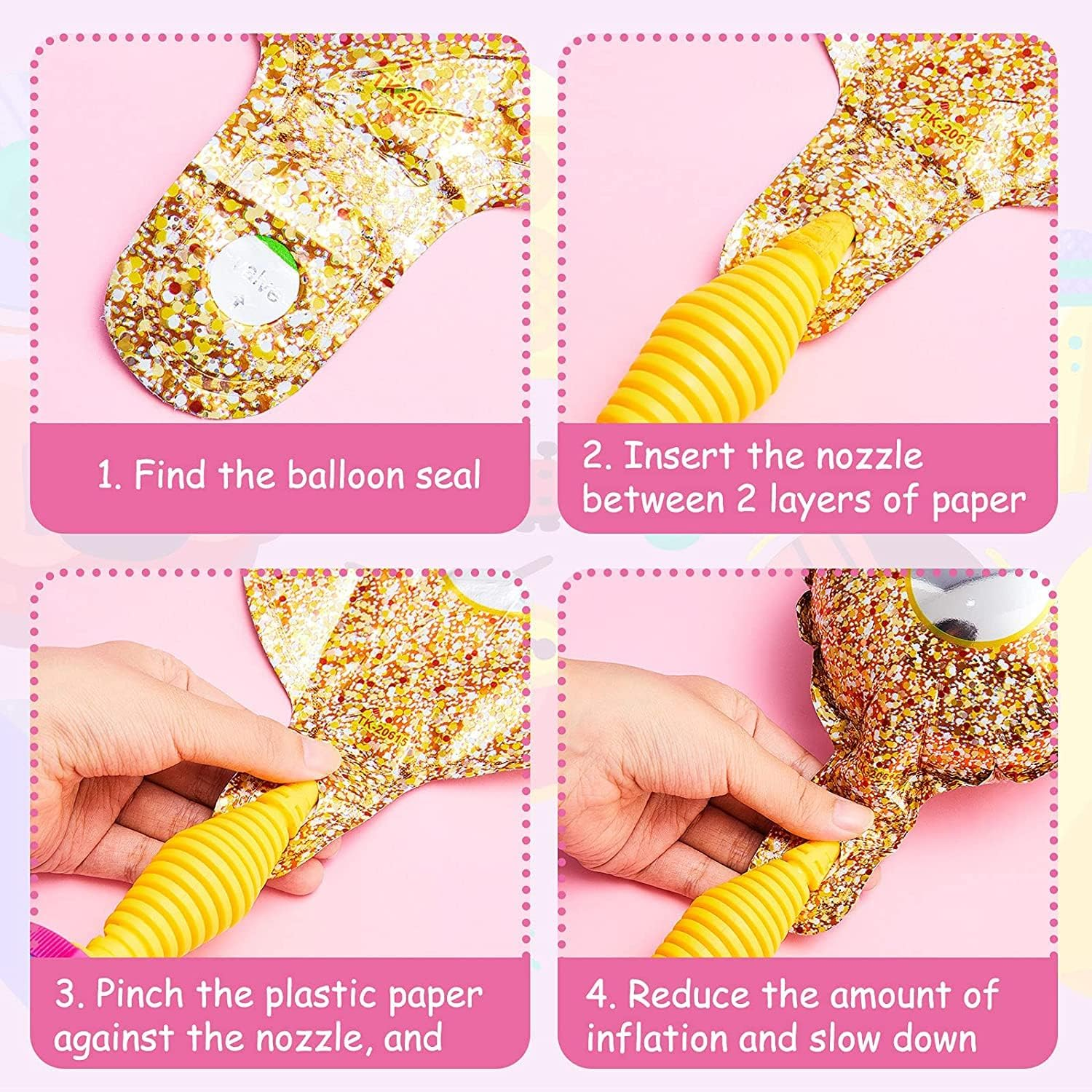 Yamibobo 6 Pcs Rainbow Roller Skate Boom Box Balloon 22 Inch Disco Foil Balloons 80S 90S Retro Theme Party Balloons for Wedding Anniversary Hip Hop Theme Party Supplies image number 3