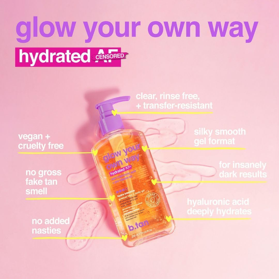 B.Tan Glow Your Own Way Hydrated AF Sun Care Gel 236 Ml image number 2
