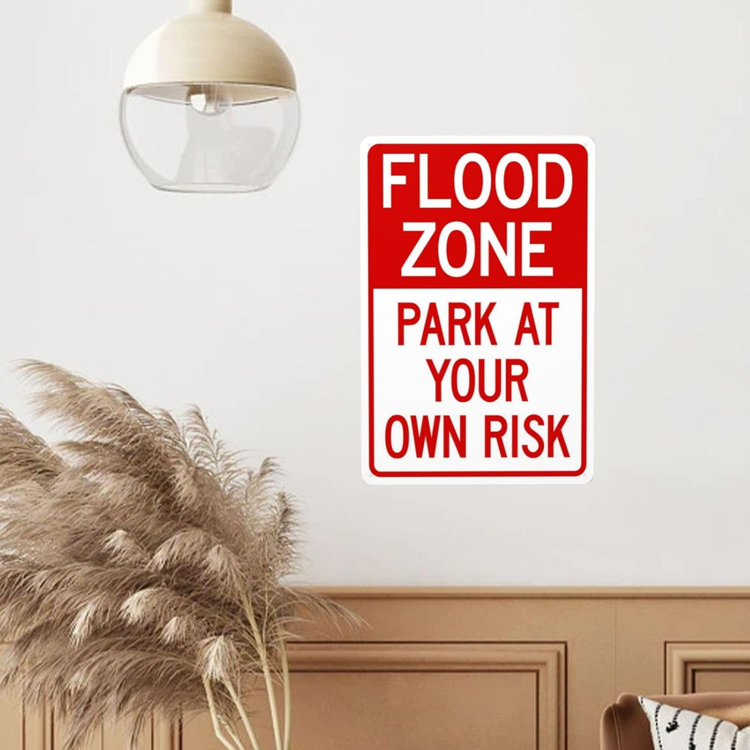 Flood Zone Metal Warning Signs, Cautions Security Tin Sign, Safety Posted Signs, Perfect for Street Business and Home Wall Decor 8 X 12 Inch image number 3