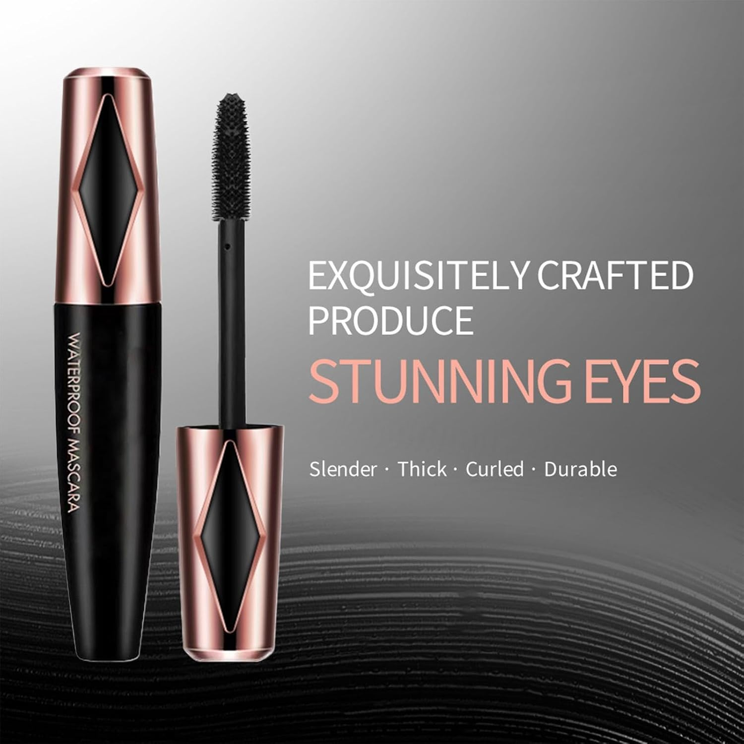 Lash Mascara,Lightweight Mascara Black Tubing Lash Makeup - Lash Washable Mascara Makeup, Smudge-Proof Black Mascara for Dorm, Apartment, Hotel image number 4