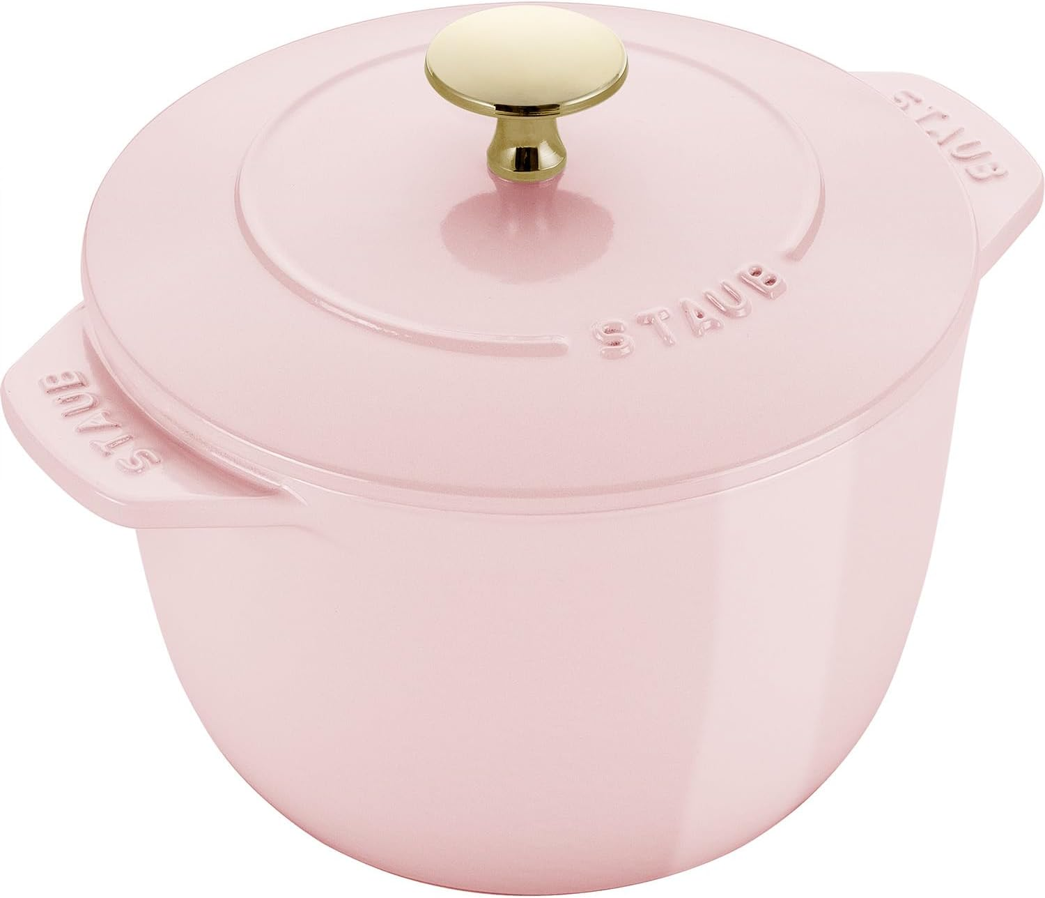 Staub Wa-Nabe Margaret Sorbet Rose Z1034-486 "Wanabe S Margaret Sorbet Rose 6.3 Inches (16 Cm) Two-Handed Cast Enameled Pot, Cooking Rice, Induction Compatible image number 3