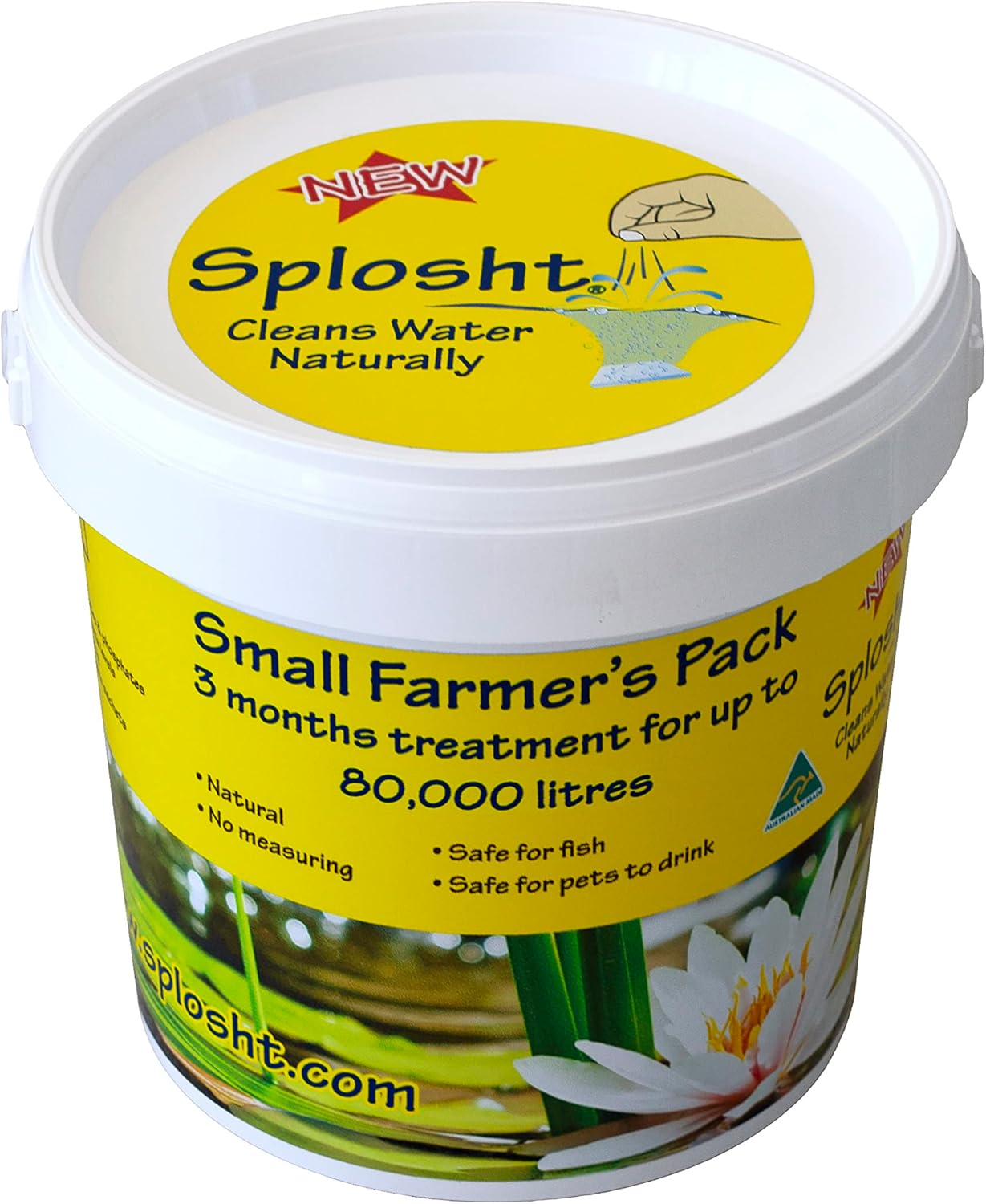 Splosht Farmers Pack - Pond & Dam Cleaner, Reduces Algae & Sludge Naturally - Safe for Fish, Other Animals & Aquatic Pets (80,000 to 250,000 Litres) image number 3