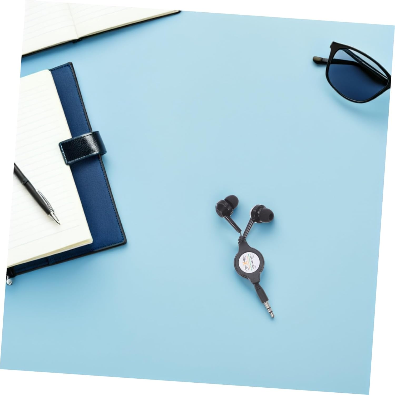 SHINEOFI 2Pcs Double-Pull Retractable Earphones Wired In-Ear Earbuds for Students Portable Dc 5V for Running and Sport Activities