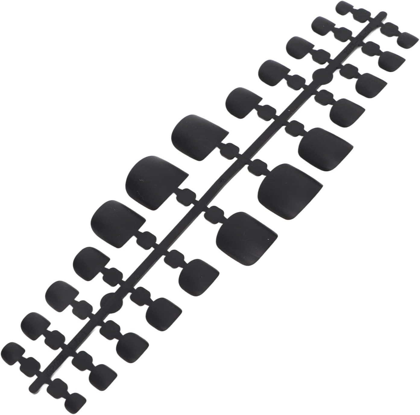 False Toe Nails, Lightweight Artificial Toe Nail Wraps for Weddings (Black) image number 3