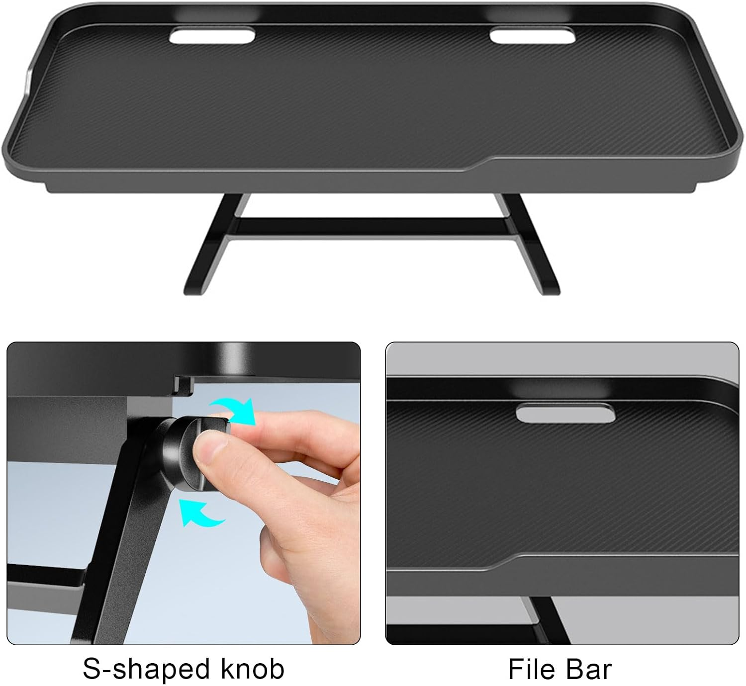 Wesoke 2 Pcs TV Top Shelf Screen Top Storage Stand, Black Computer Monitor Top Mounting Bracket Adjustable Cable Box Mount Shelf with 12 Inch/30Cm Platform for Speakers/Router/Sound Bars/Game Console image number 1