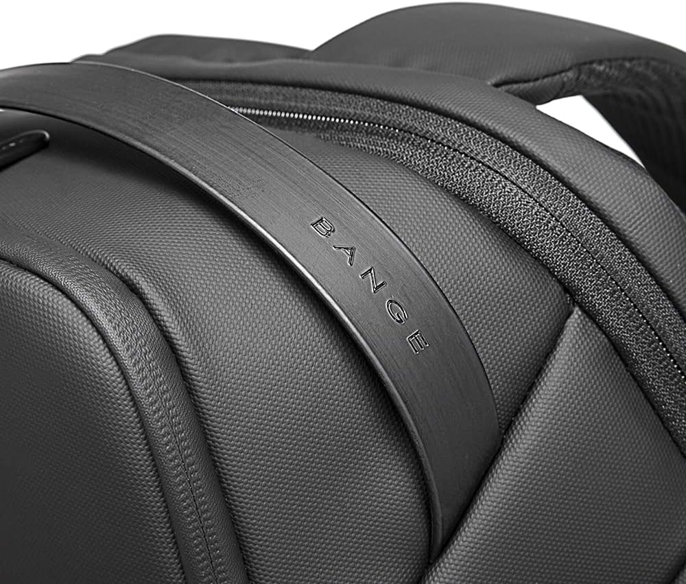 BANGE Smart Trendy 20L Durable Oxford Backpacks Anti-Theft USB Waterproof 1.2KG W 15.6In Laptop School Travel Black Bags,7277,Large, Black, Large, Daypack Backpacks image number 5