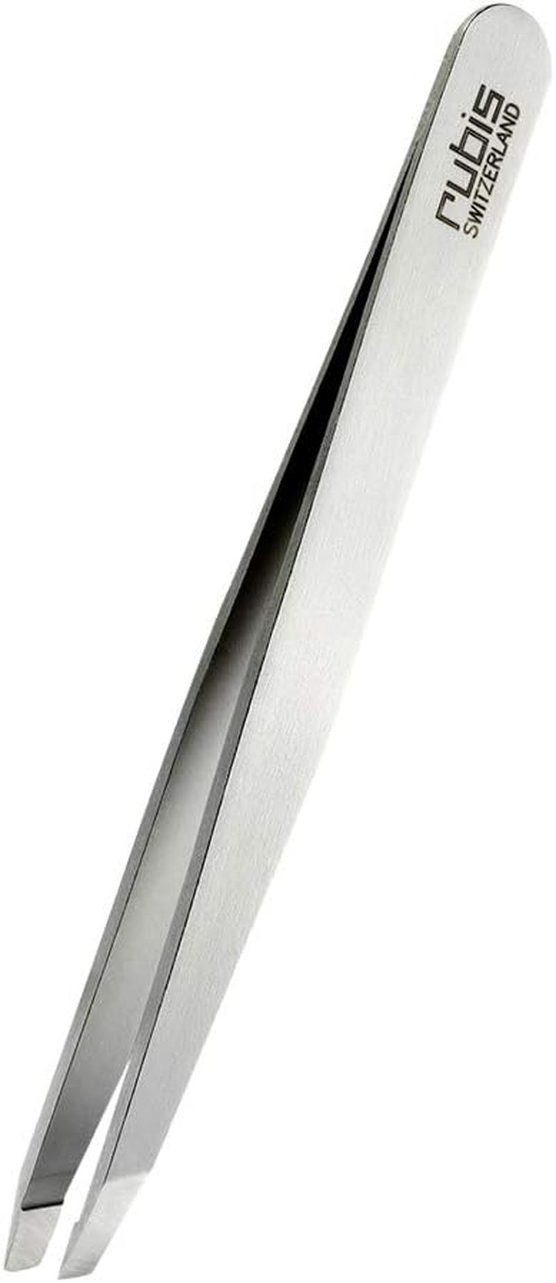 Rubis Switzerland Slanted Tip Tweezer-Silver